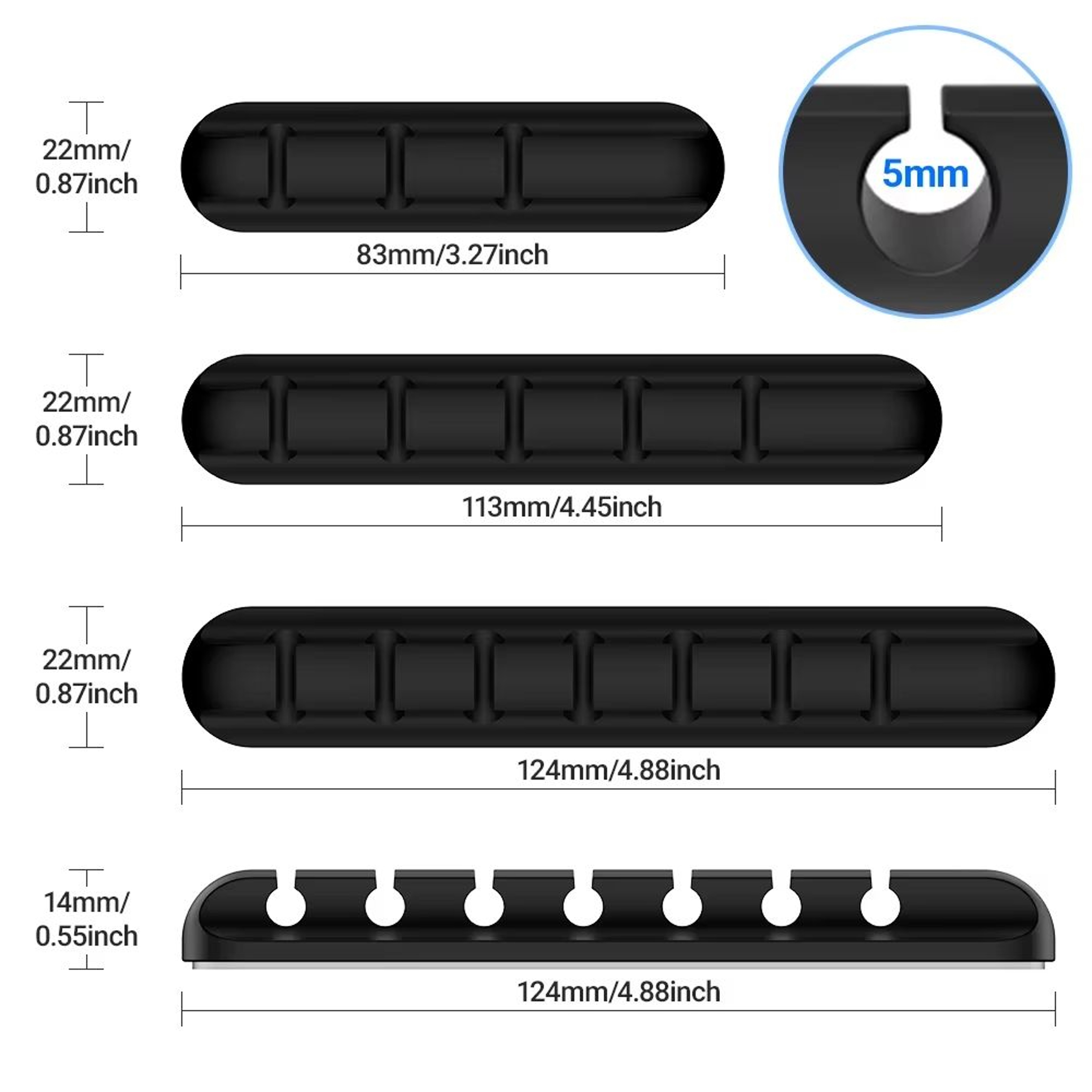 Adhesive Cable Management Clips For Desktop And Nightstand Organization 2