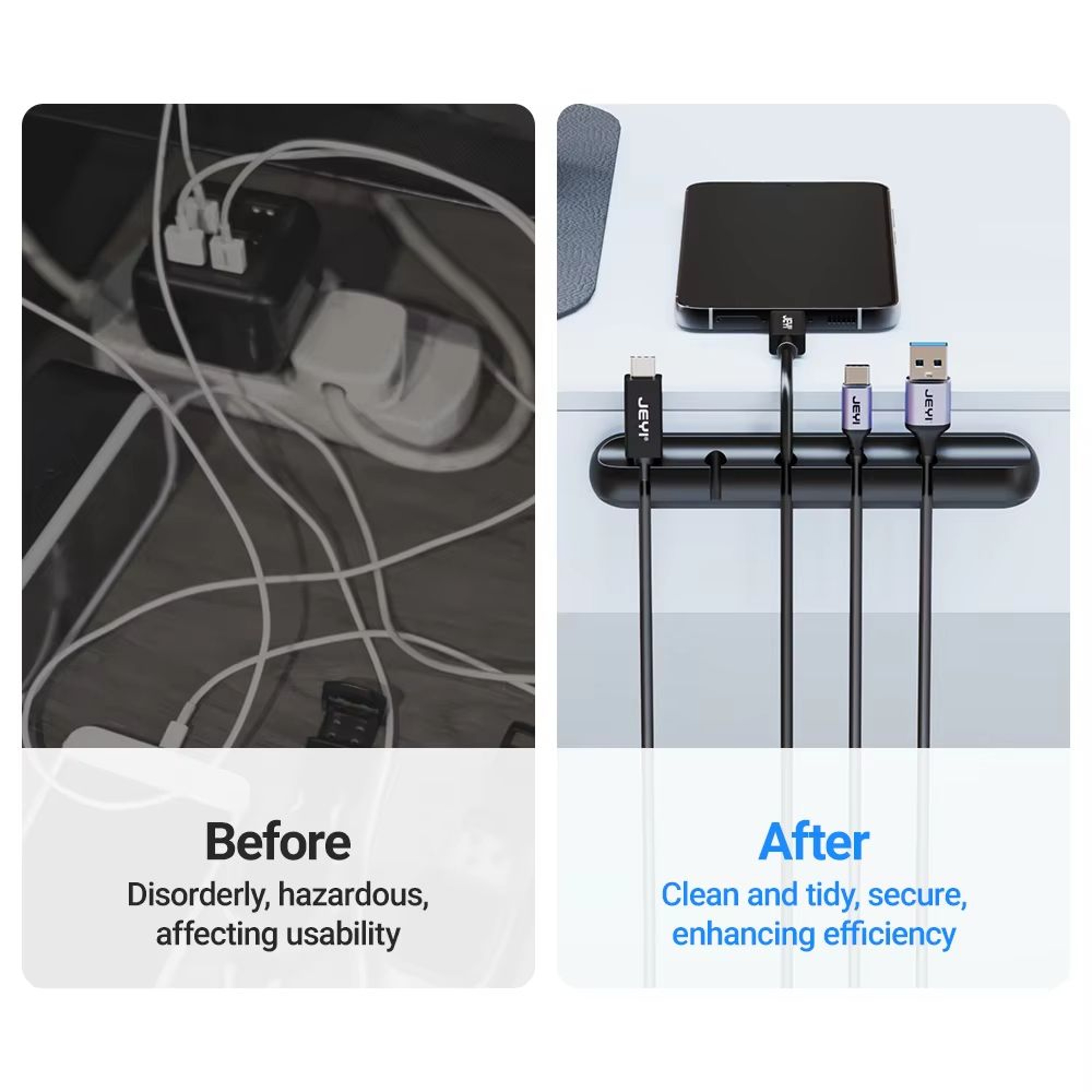 Adhesive Cable Management Clips For Desktop And Nightstand Organization 4