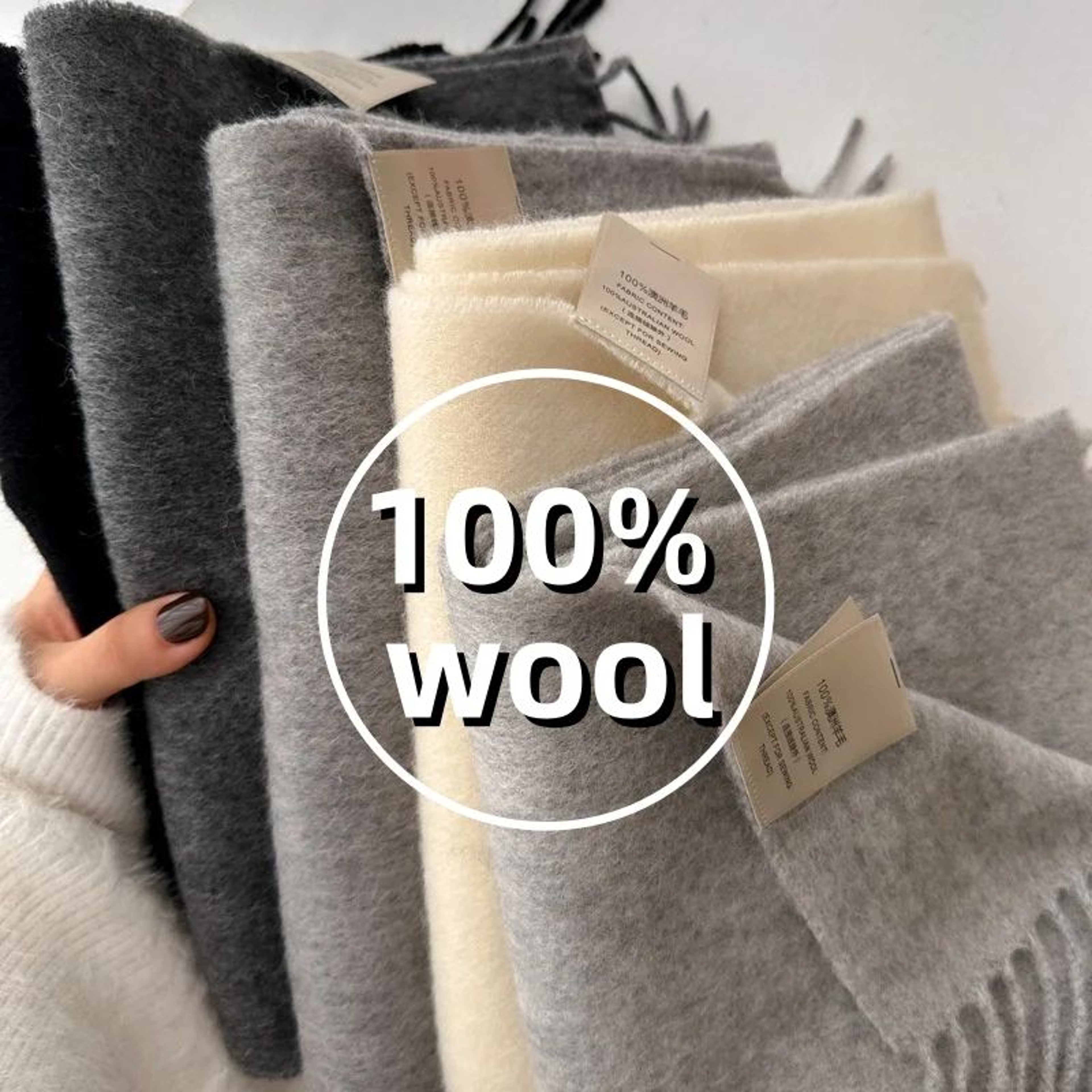 100 Wool Winter Scarf For Men And Women 0