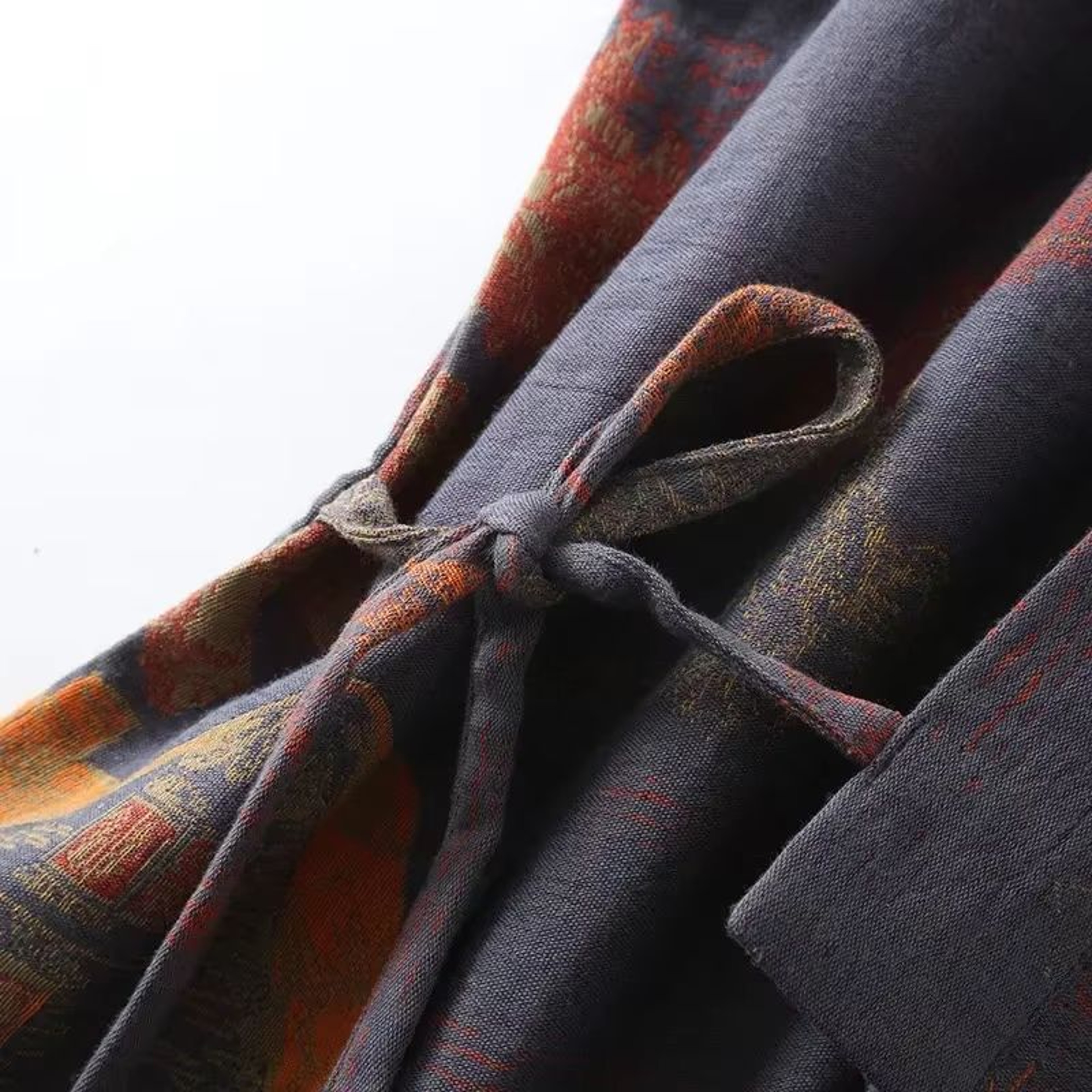 Mens Cotton Kimono Pajama Robe With Jacquard Print For Breathable Spring Comfort 2