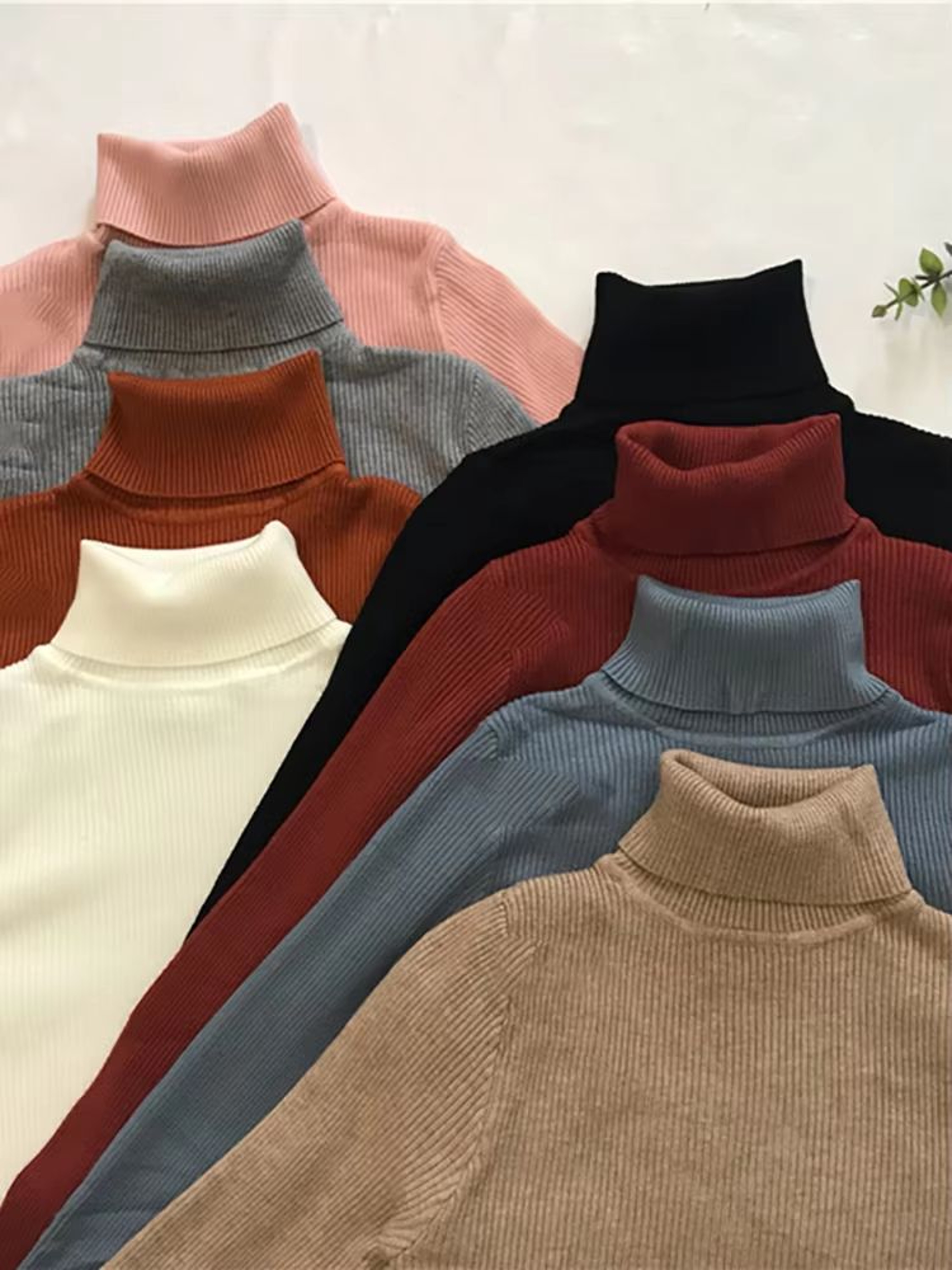 Womens Korean Slim Turtleneck Knitted Sweater For Autumn And Winter 1