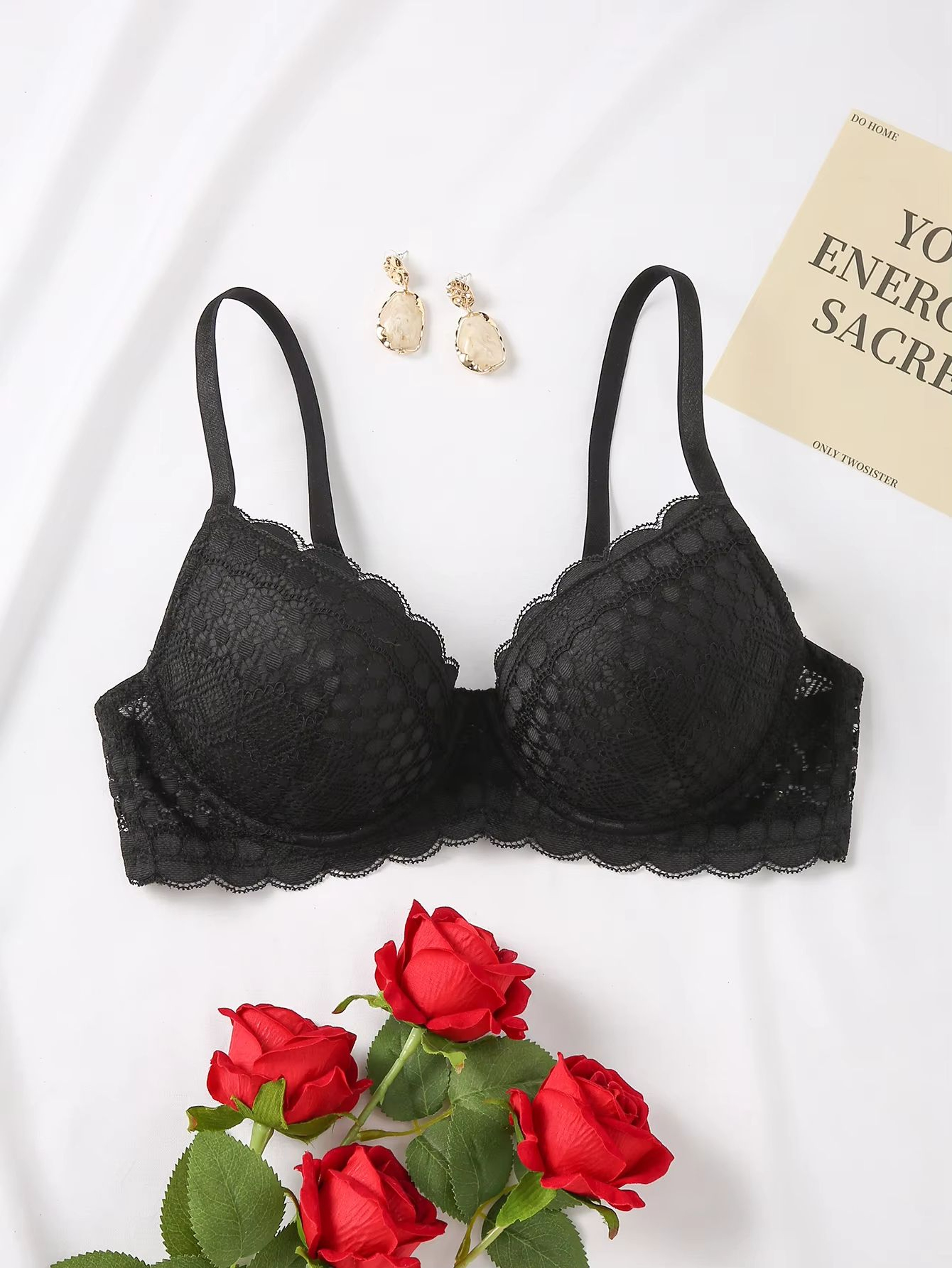 Womens Lace Underwire PushUp Bra Breathable Comfort Support BCD Cup 0