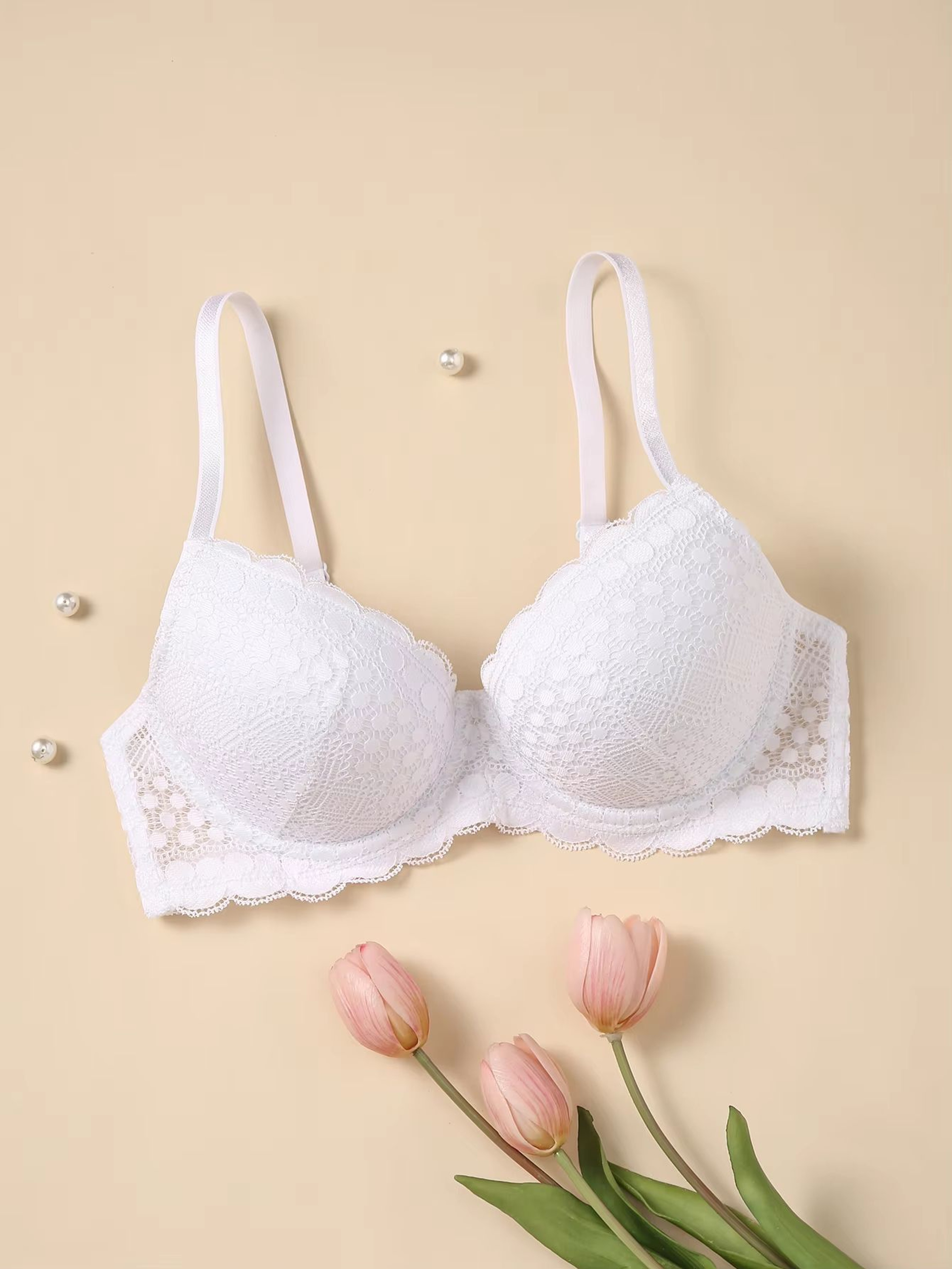 Womens Lace Underwire PushUp Bra Breathable Comfort Support BCD Cup 9