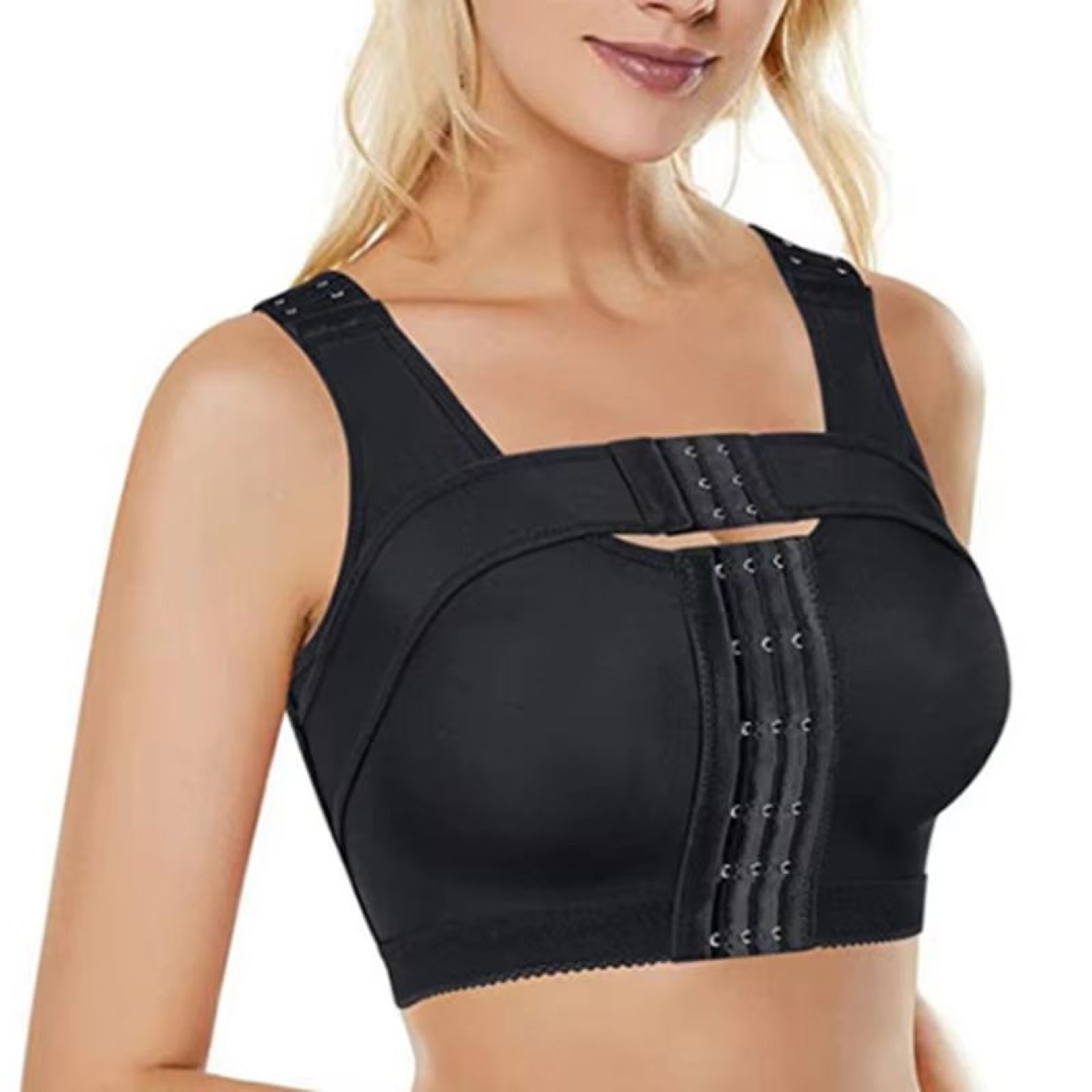 Womens Front Support PostSurgery Compression Bra With Implant Stabilizer 6