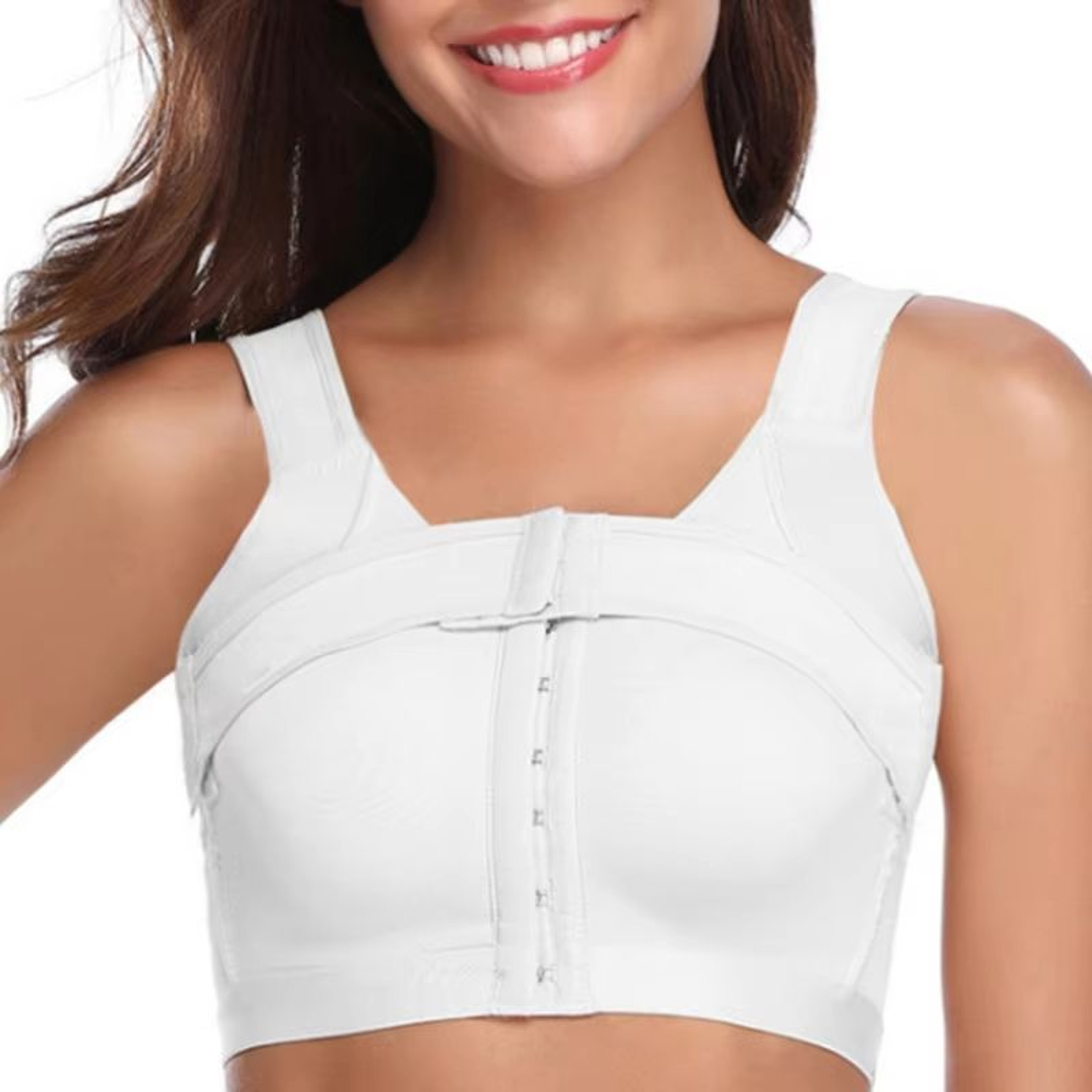 Womens Front Support PostSurgery Compression Bra With Implant Stabilizer 7