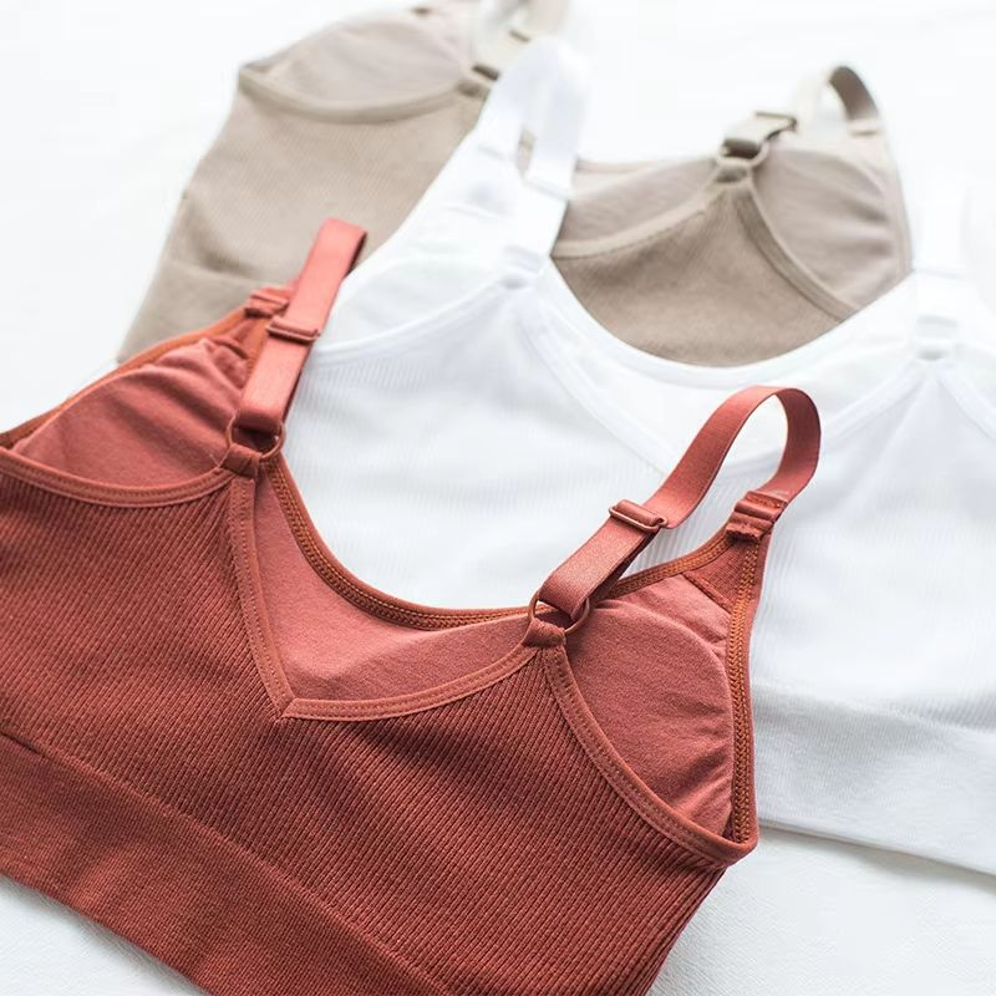 Womens Seamless Cotton Tube Top Sports Bra Crop Top Underwear 1
