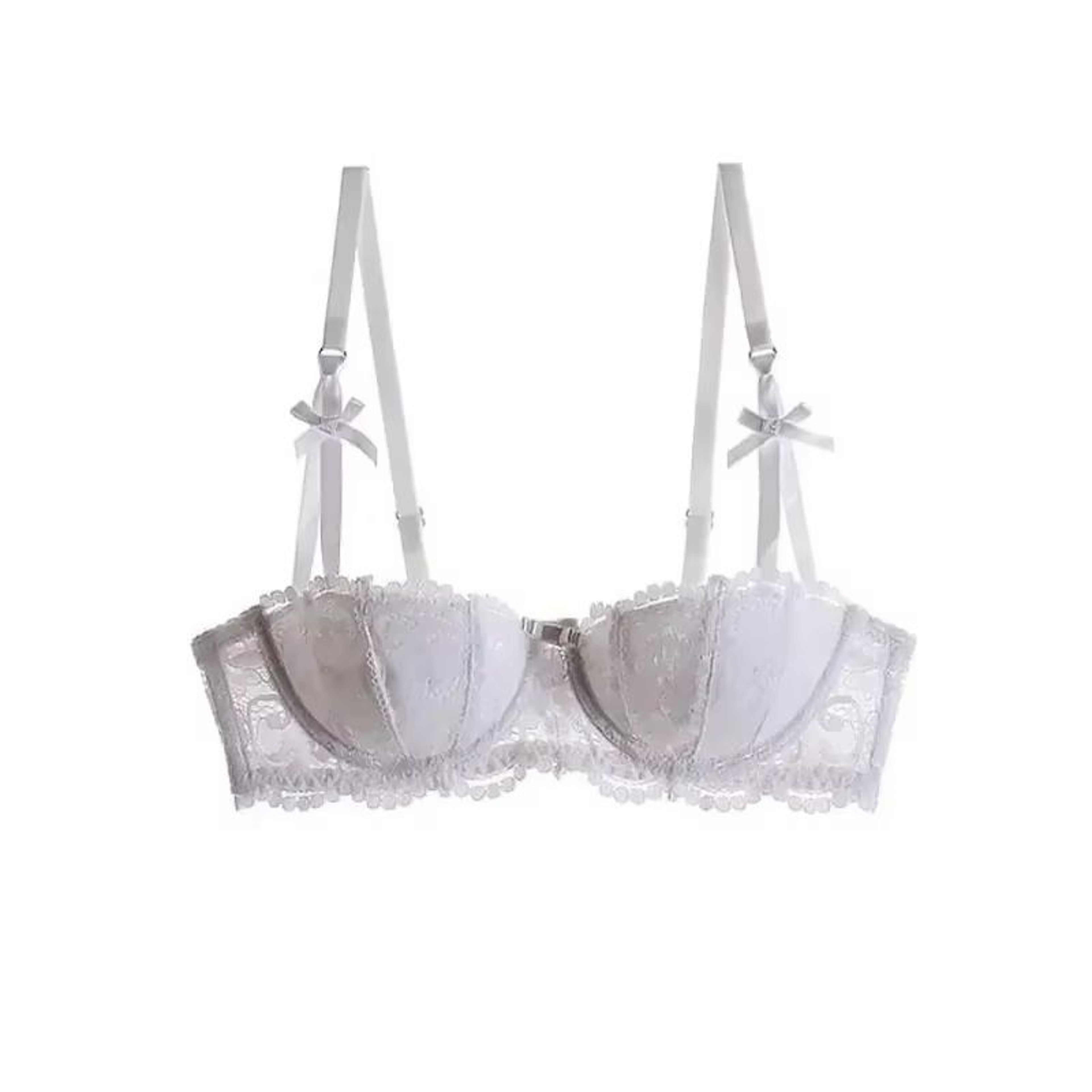 Sexy Lace HalfCup PushUp Bralette For Women With Deep V And Breathable Design 5