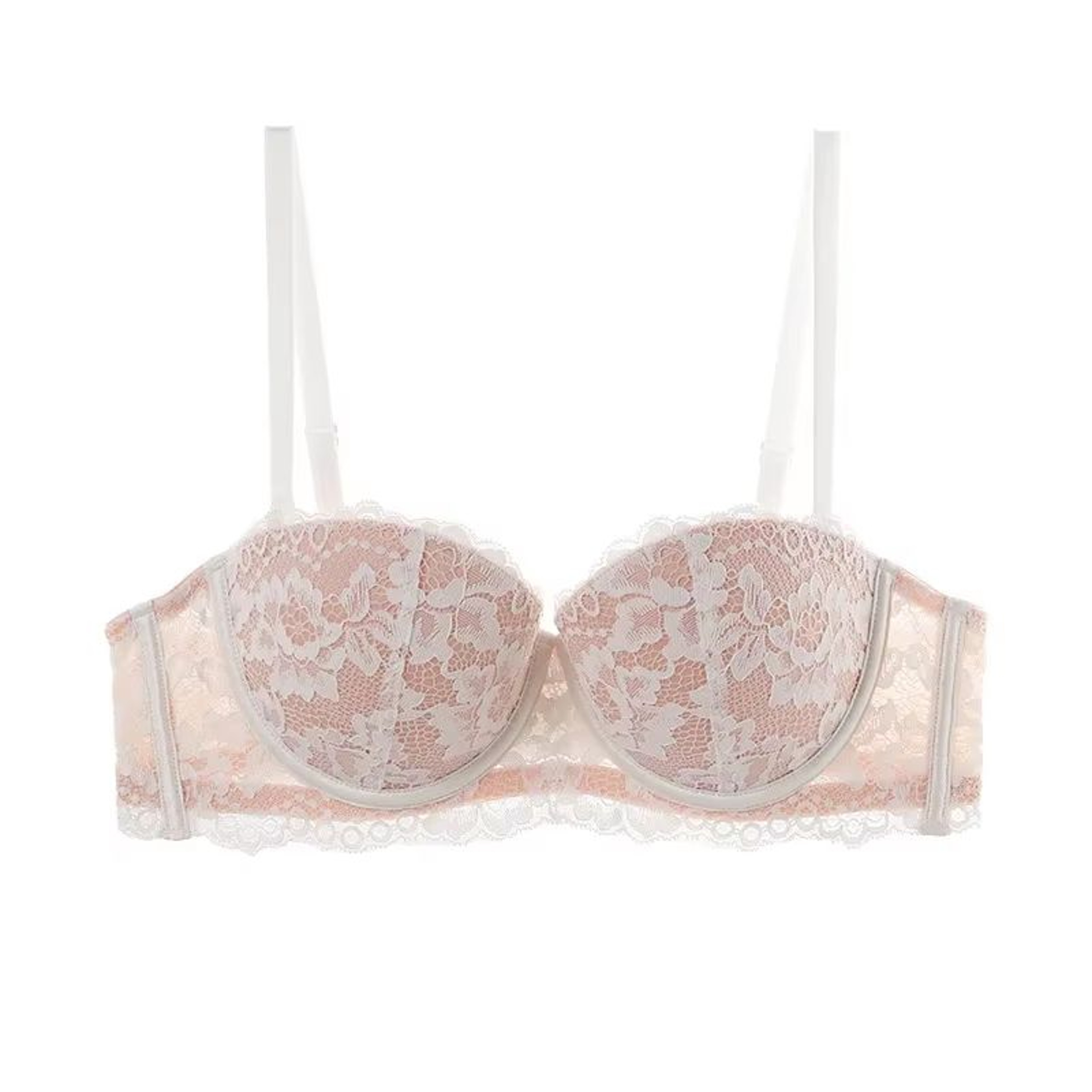 Sexy Floral Lace HalfCup PushUp Bra For Women  Underwire Comfort Lingerie 6