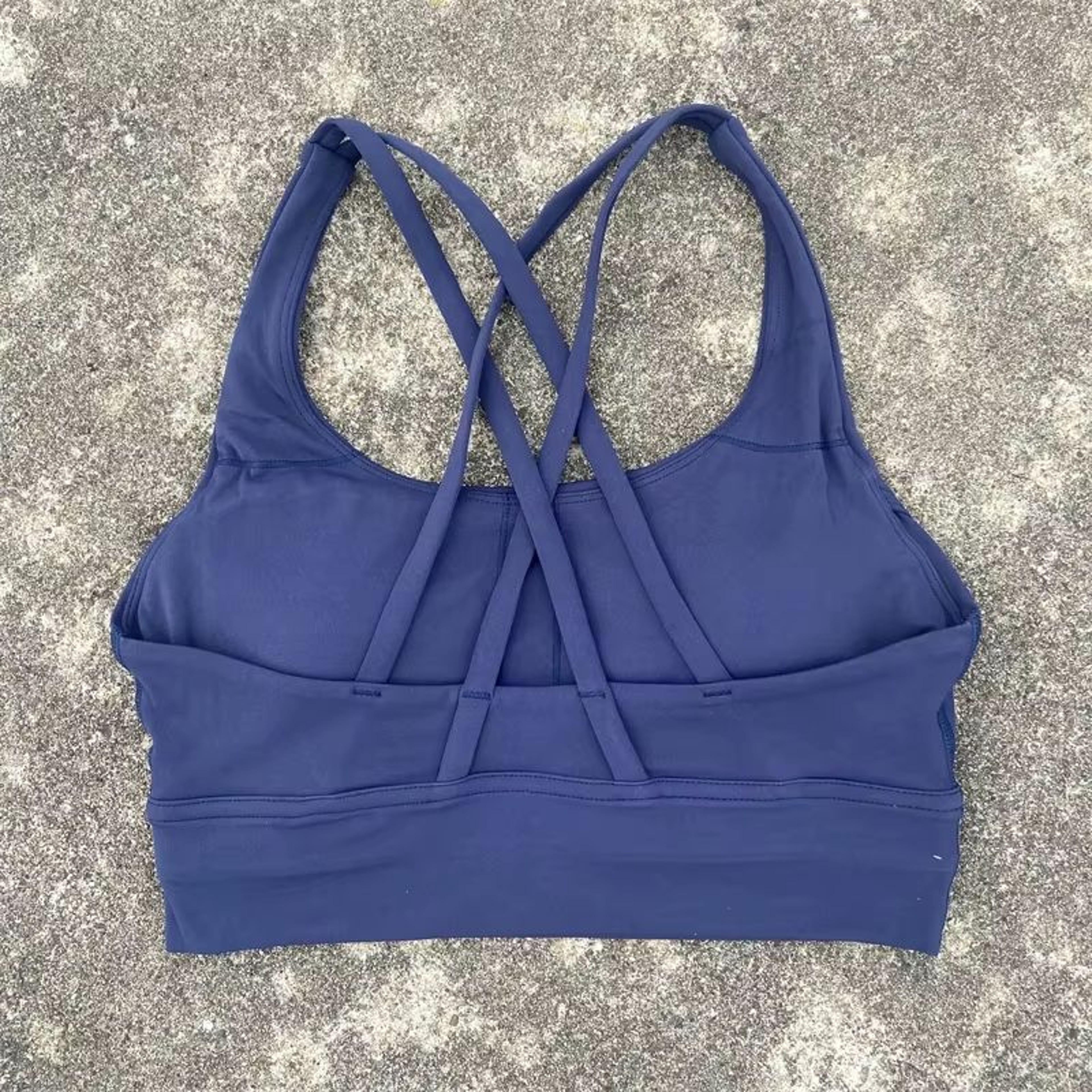 Solid Color Cross Back High Support Workout Bra For Women 9