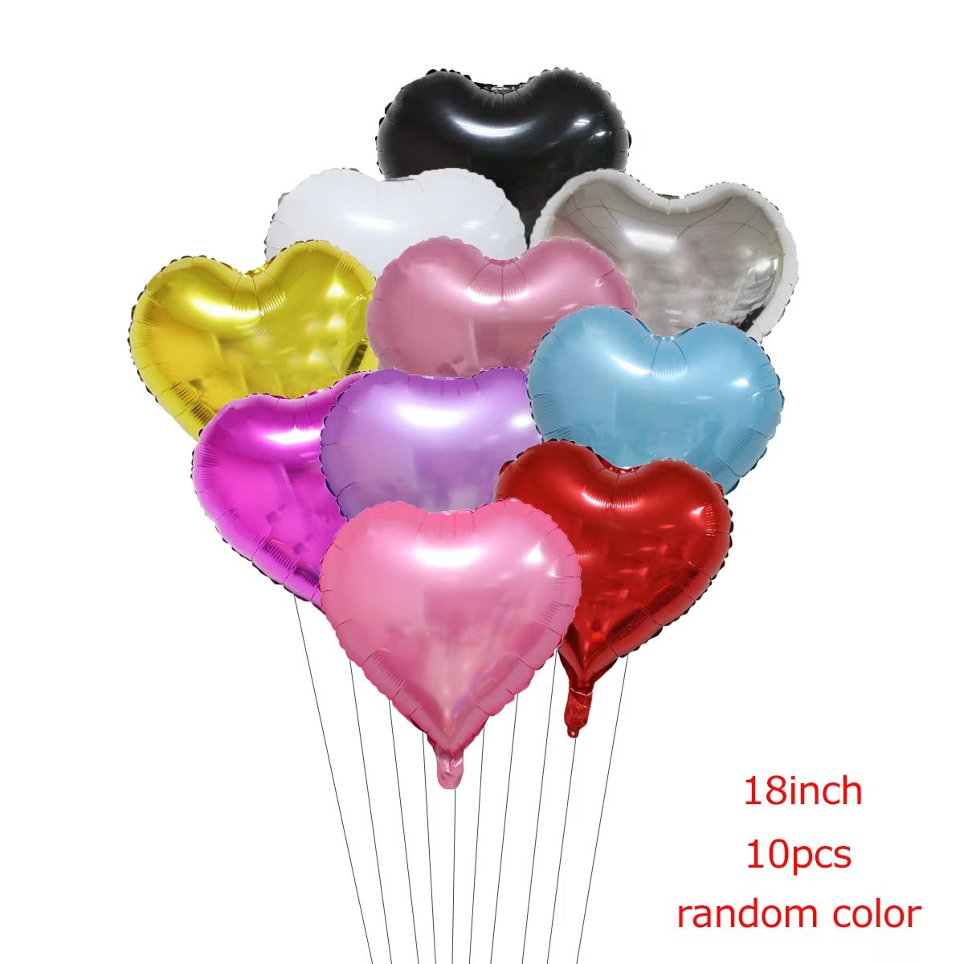 18Inch I LOVE YOU Heart Balloon Set 10Pack For Wedding  Valentines Day 8