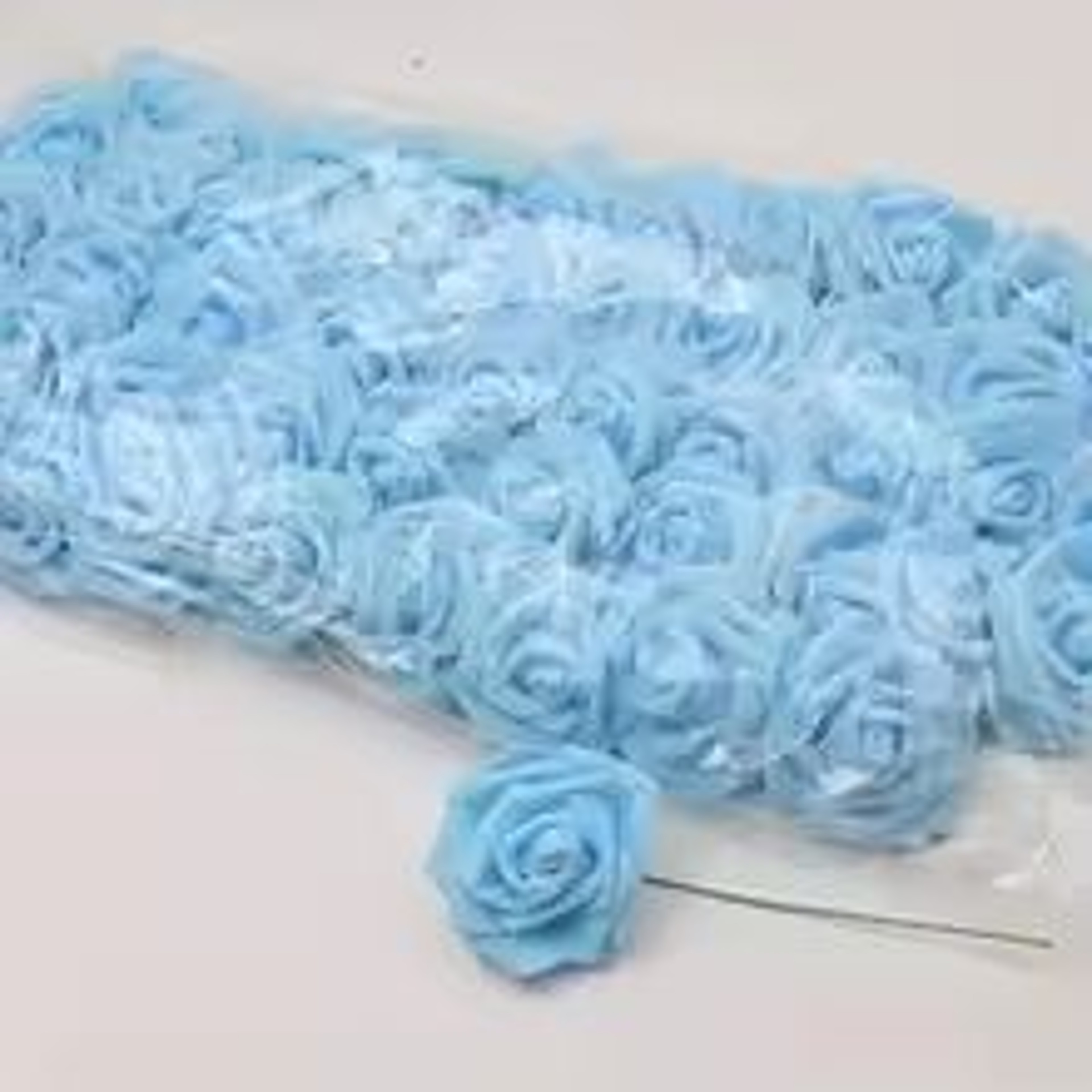 50Pack White PE Rose Artificial Flower Heads With Stems For DIY Decor 12