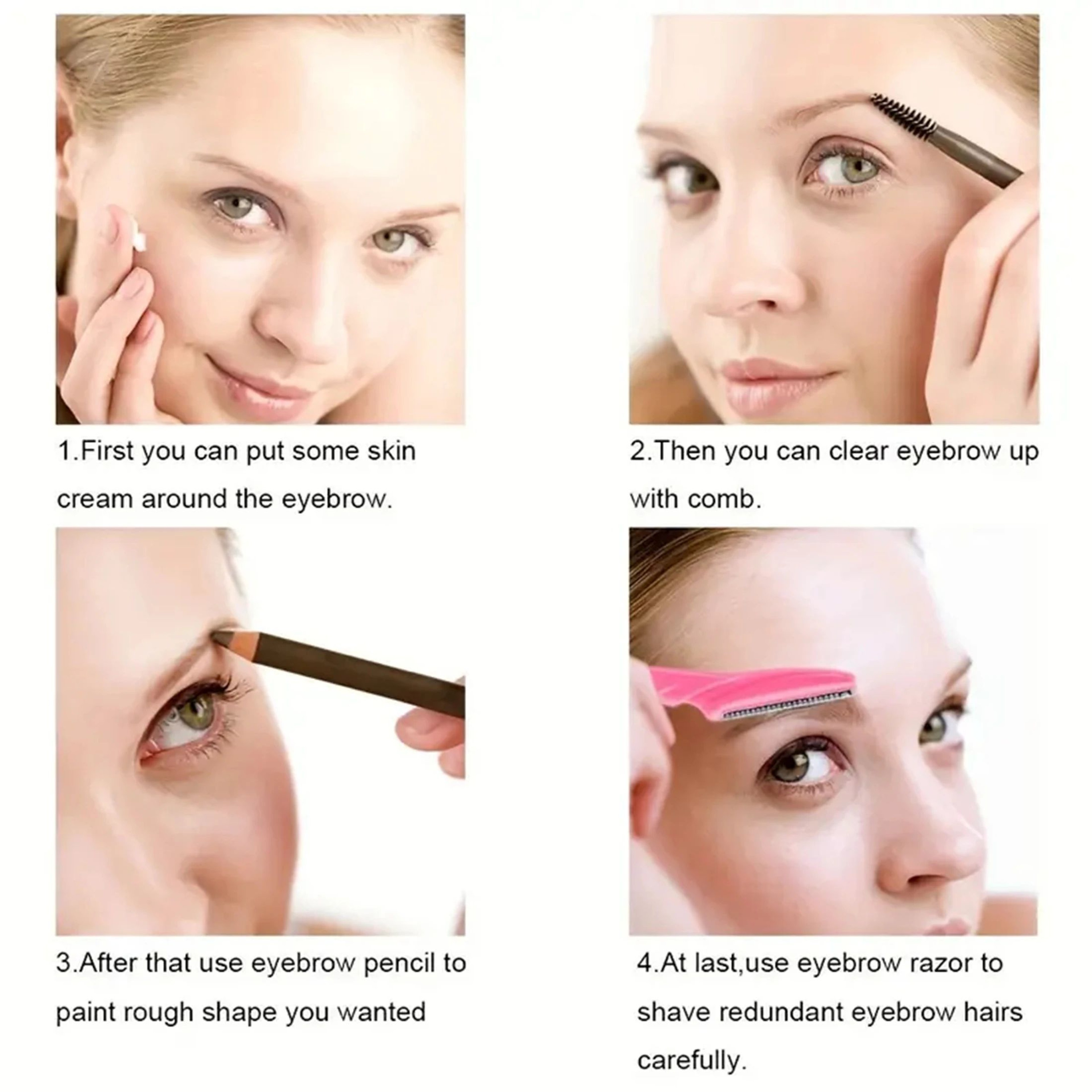 Eyebrow And Face Razor Set For Men And Women With Protective Cover  Safe Hair Trimmer 1