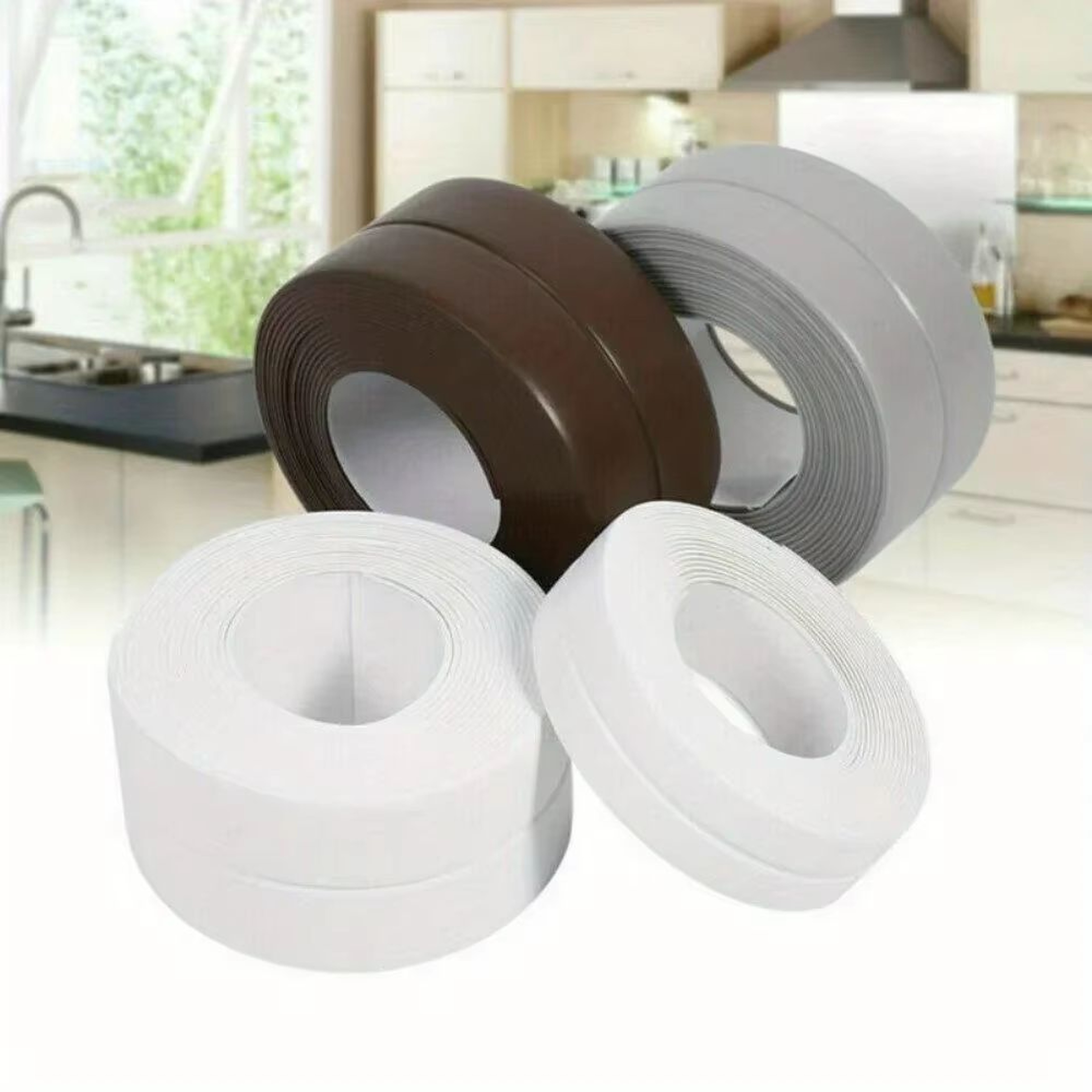 PVC Waterproof Sealing Tape 328 Ft  1050 Ft  SelfAdhesive Bathroom Sink Shower And Bathtub Seal Str 4