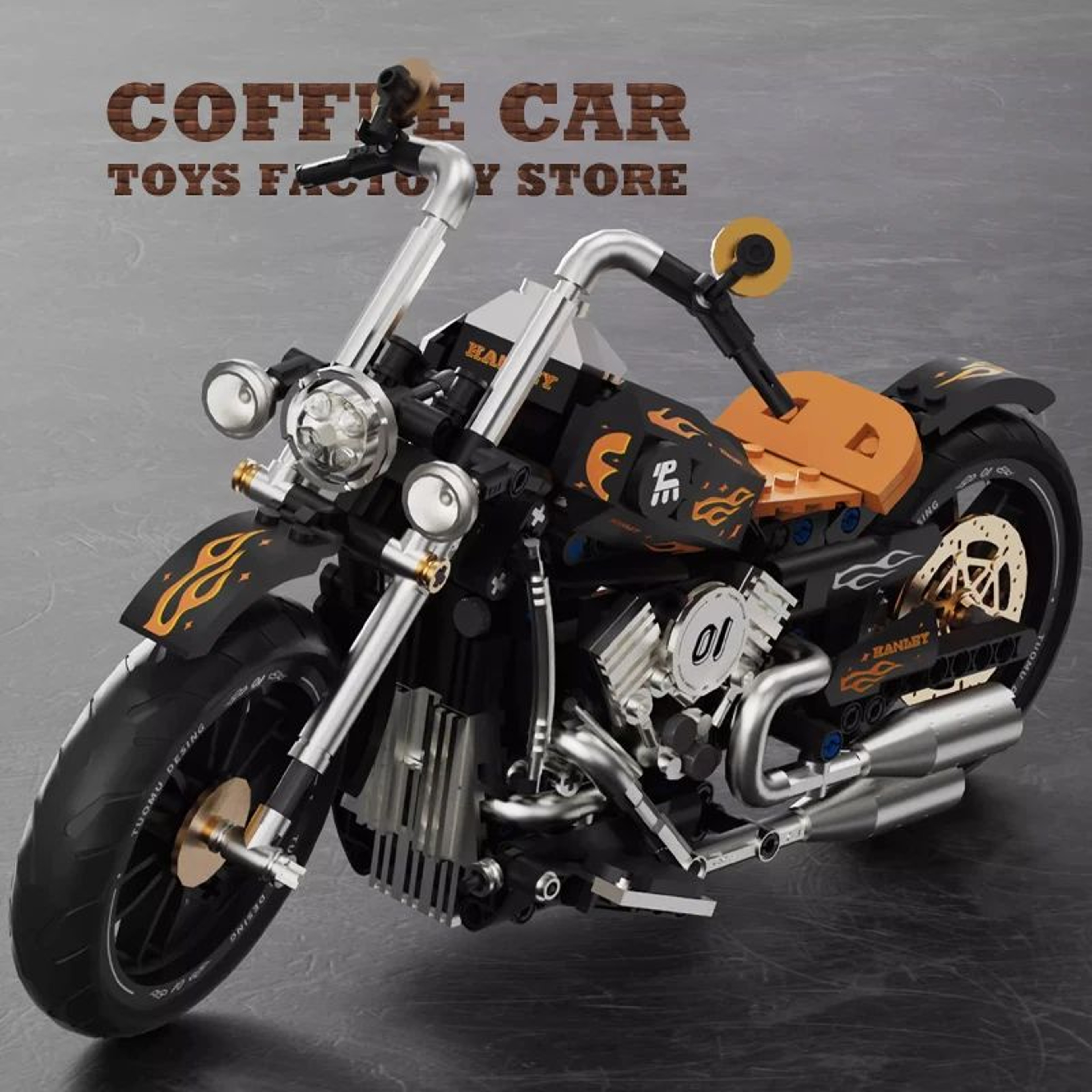 HighTech Retro Motorbike MOC Bricks Building Blocks Toy  City Racing Motorcycle Model For Kids And  1