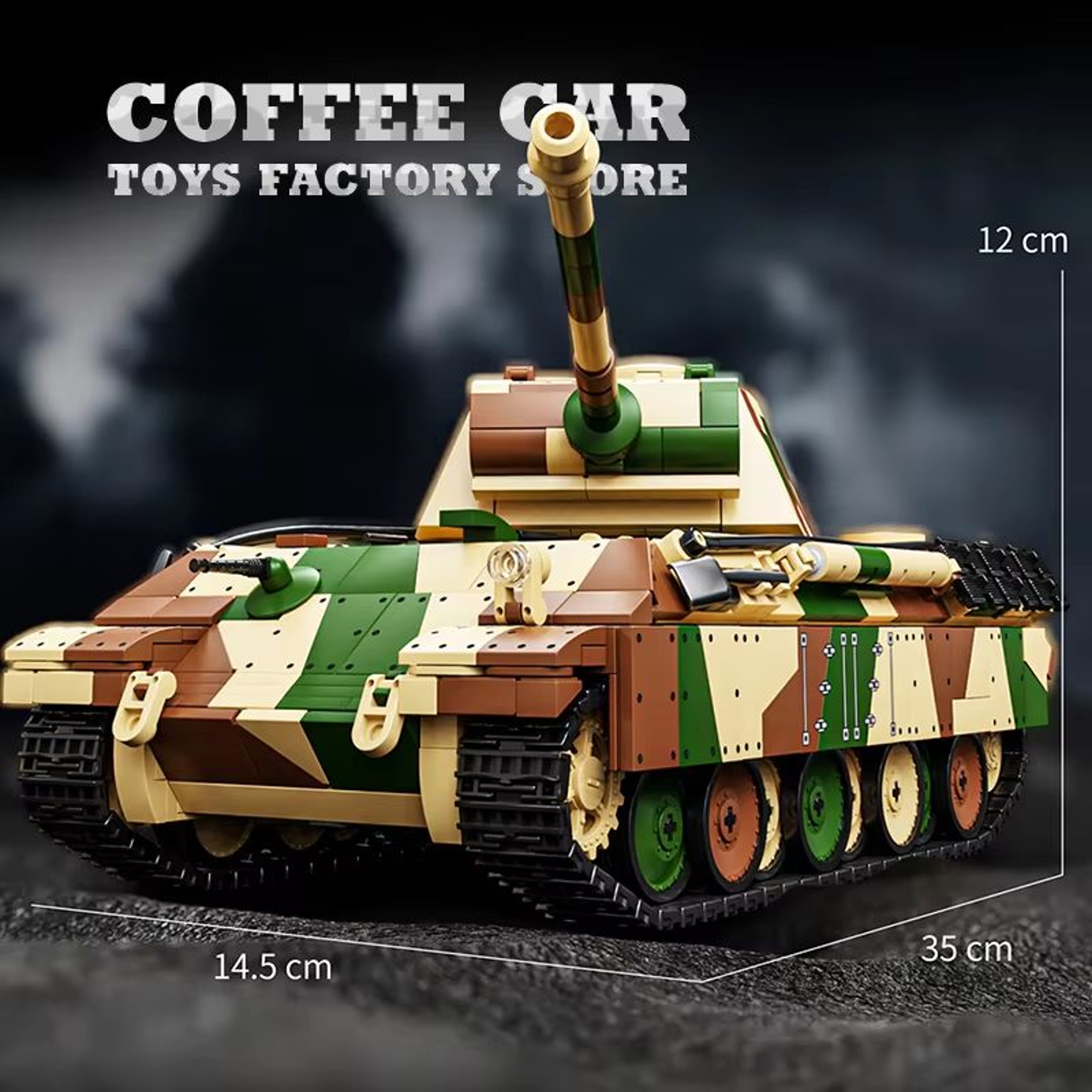 Germany Military Medium Tank IV MOC Bricks Building Blocks Model  WW2 Panzer Toy For Adults And Kid 5
