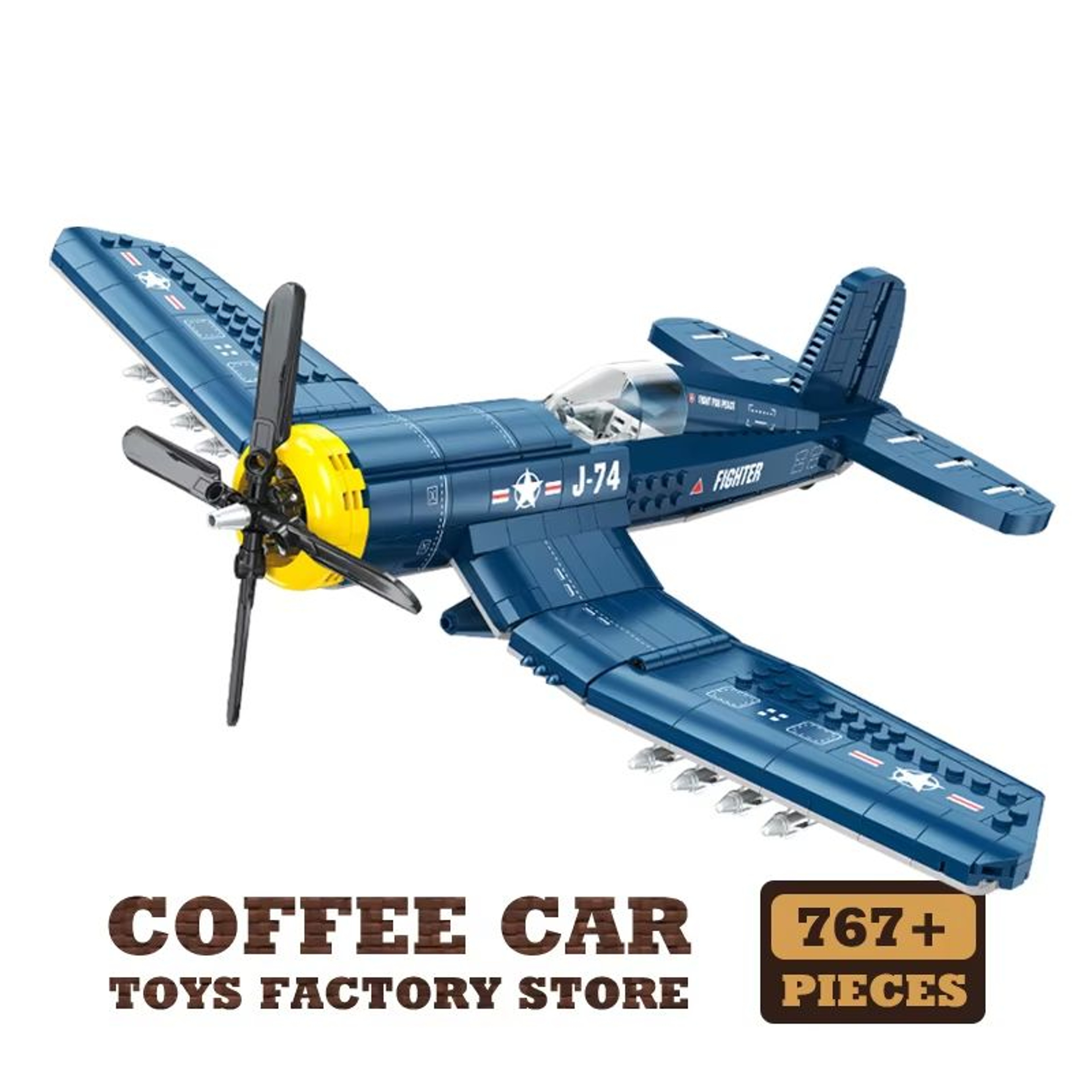 Military Fighter Jet MOC Bricks 3D Model  Creative Warplane Building Blocks Toy For Kids And Boys 6