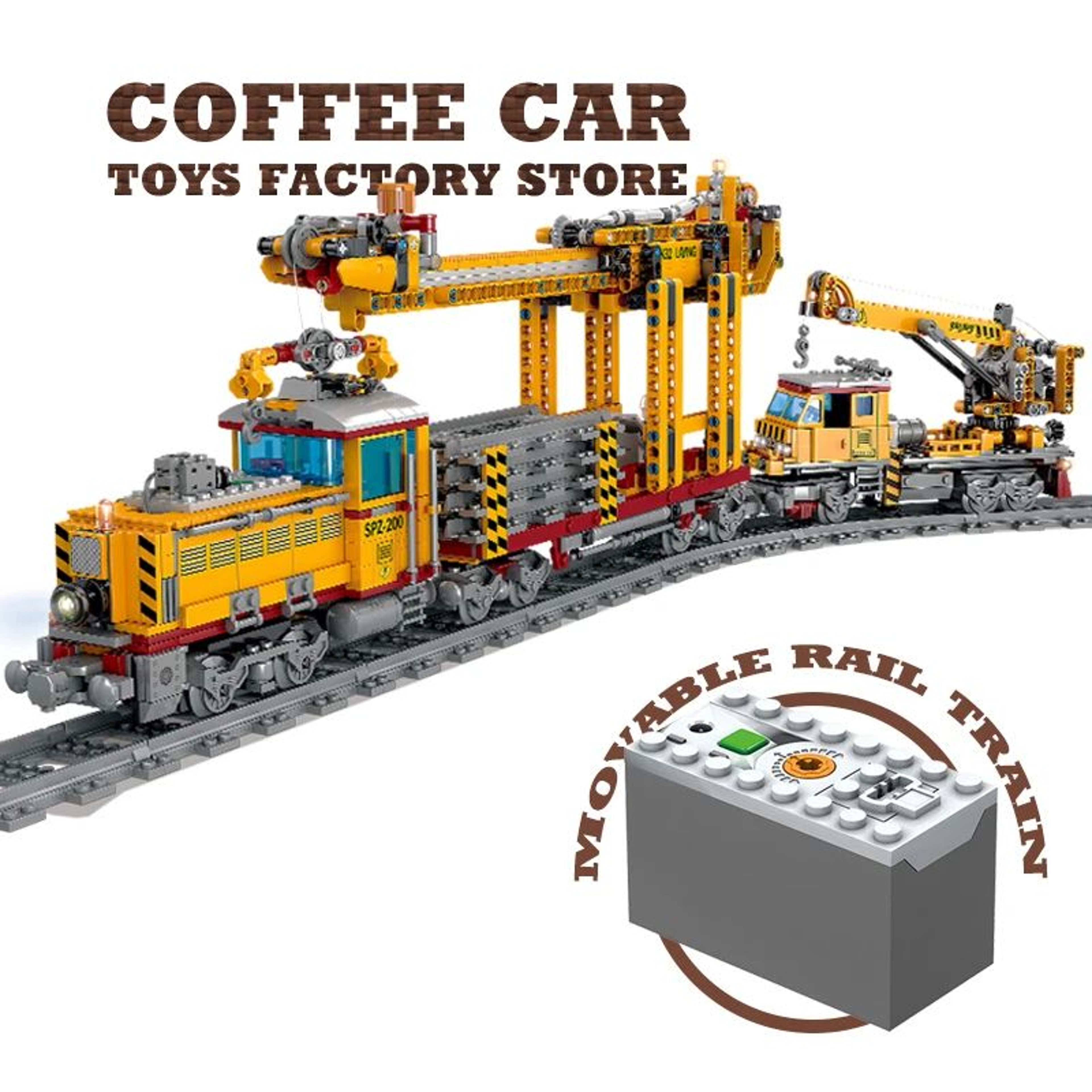 Technical City Power MOC Train Bricks Set With Railway Track And Locomotive 2