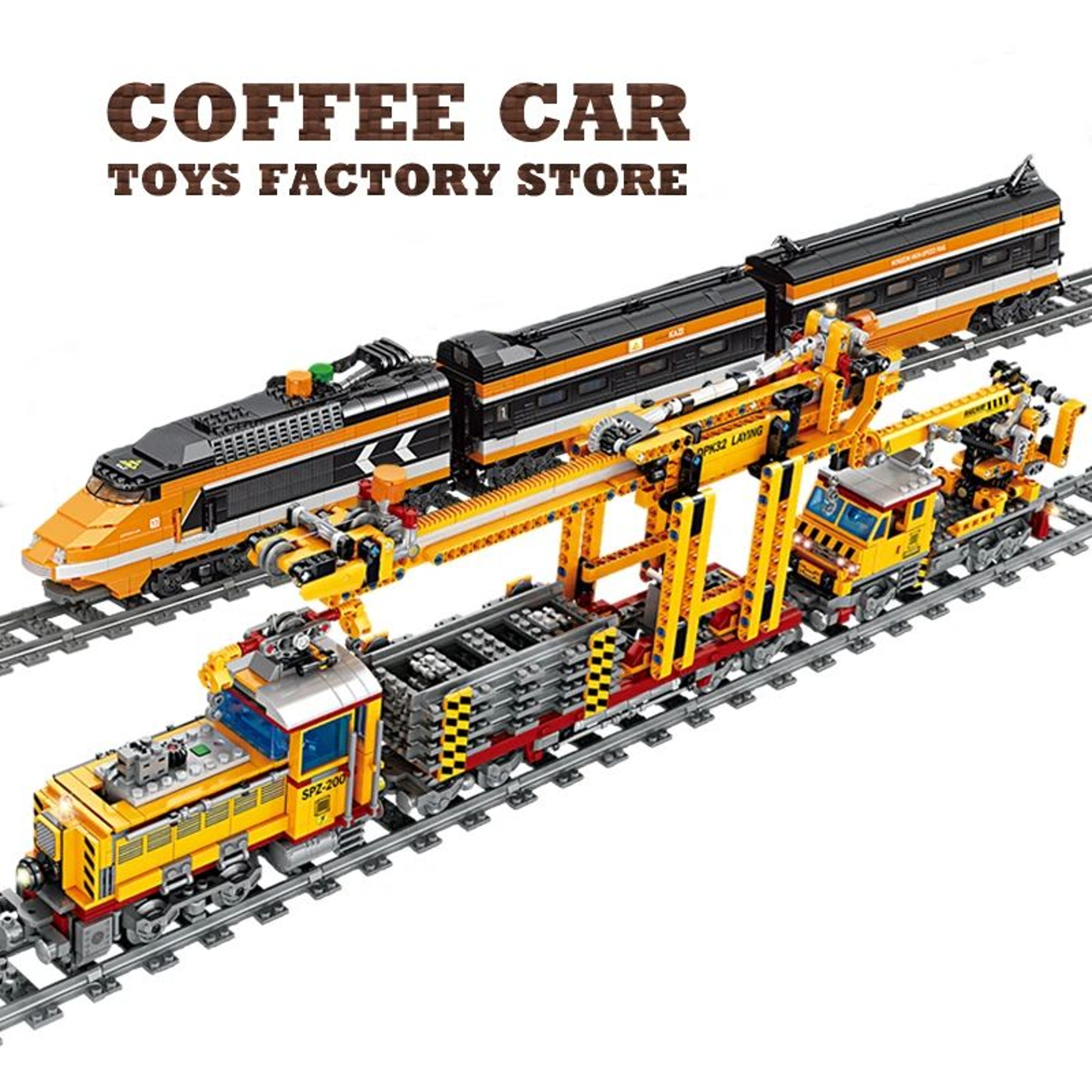 Technical City Power MOC Train Bricks Set With Railway Track And Locomotive 5