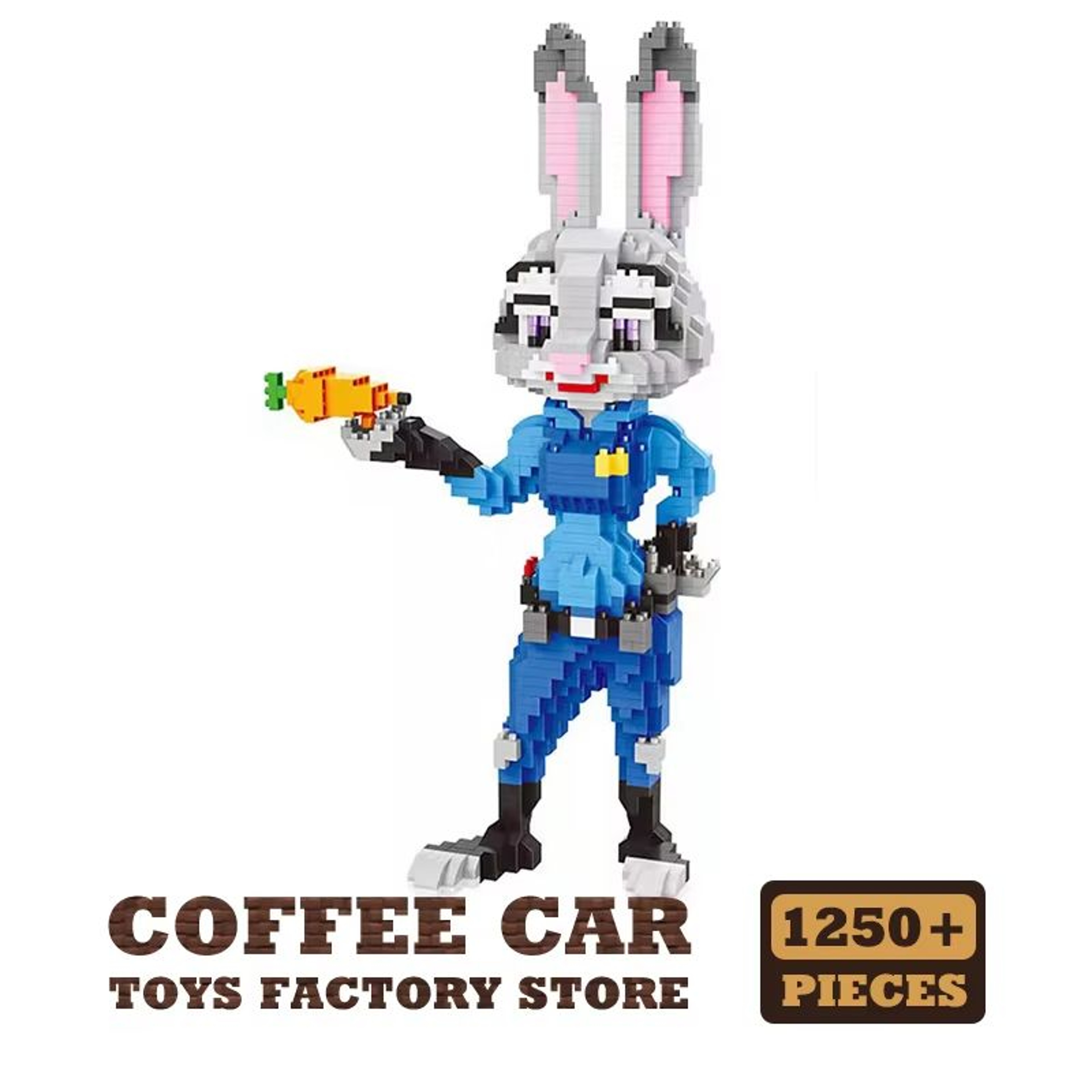 Judy  Nick Diamond Building Blocks MOC Set Cartoon Fox And Rabbit Figures 6