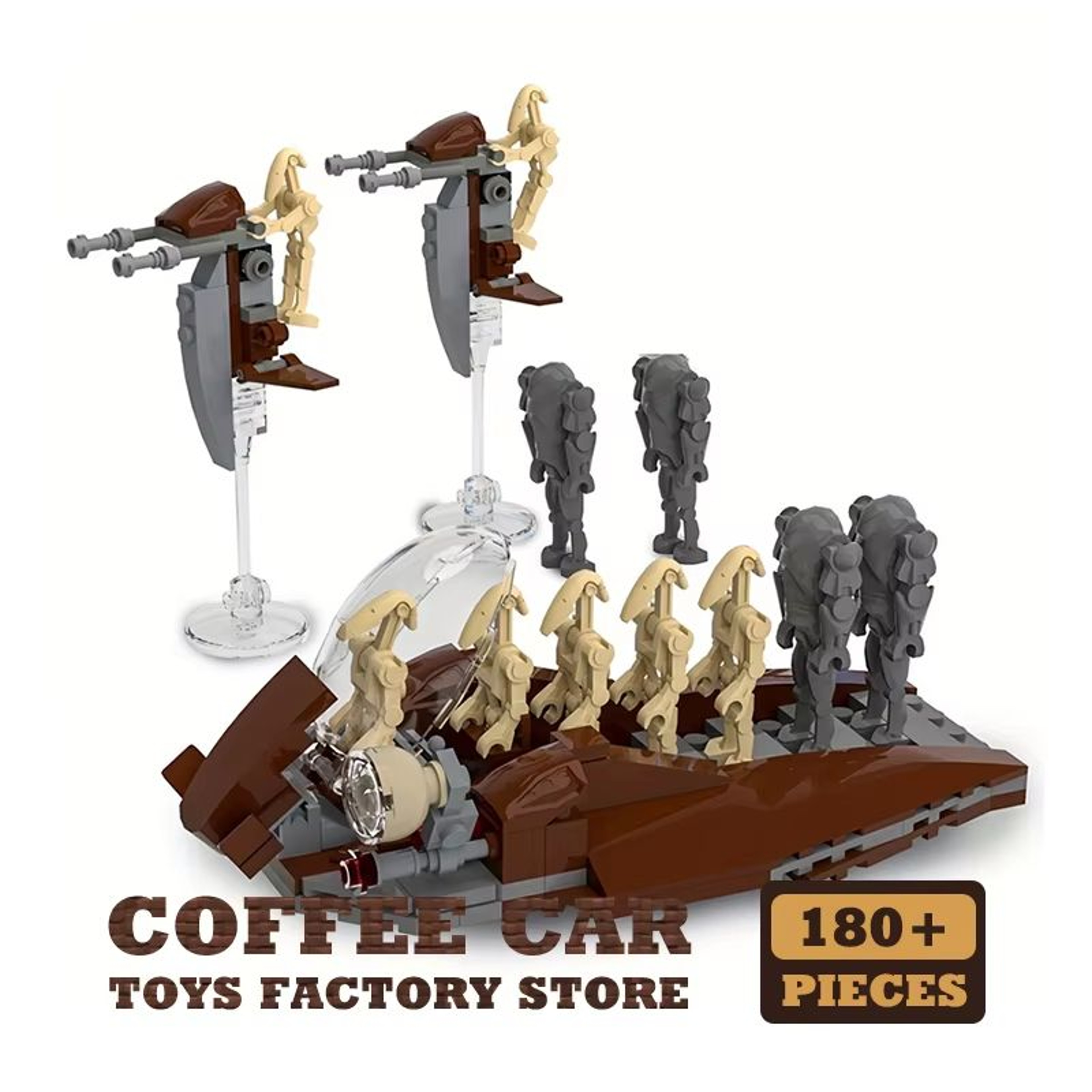 MOC Space War Transport Car And Star Robot Building Blocks Set 6