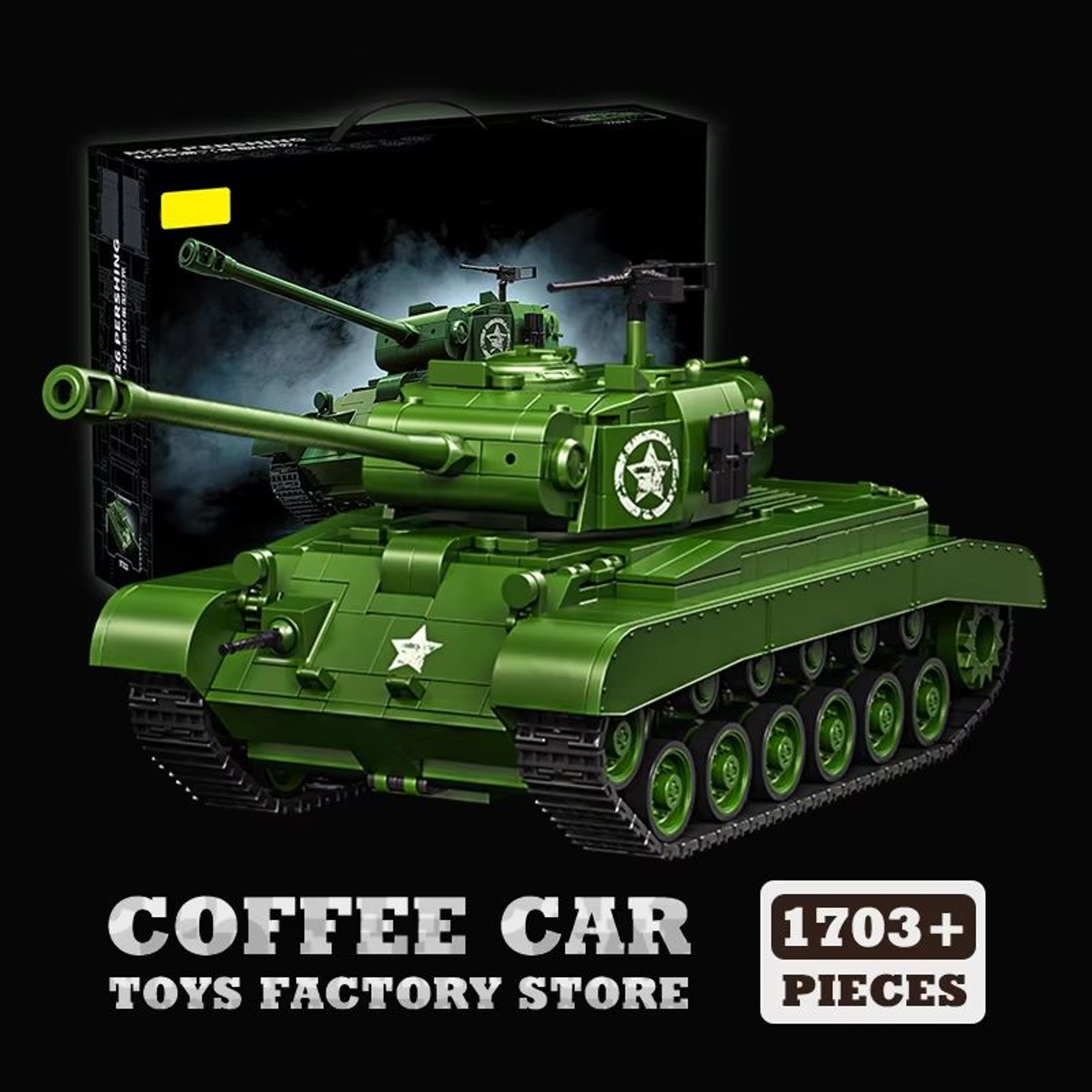 WWII US Army M4 Tank Building Blocks Set Military Model Puzzle Toy 9