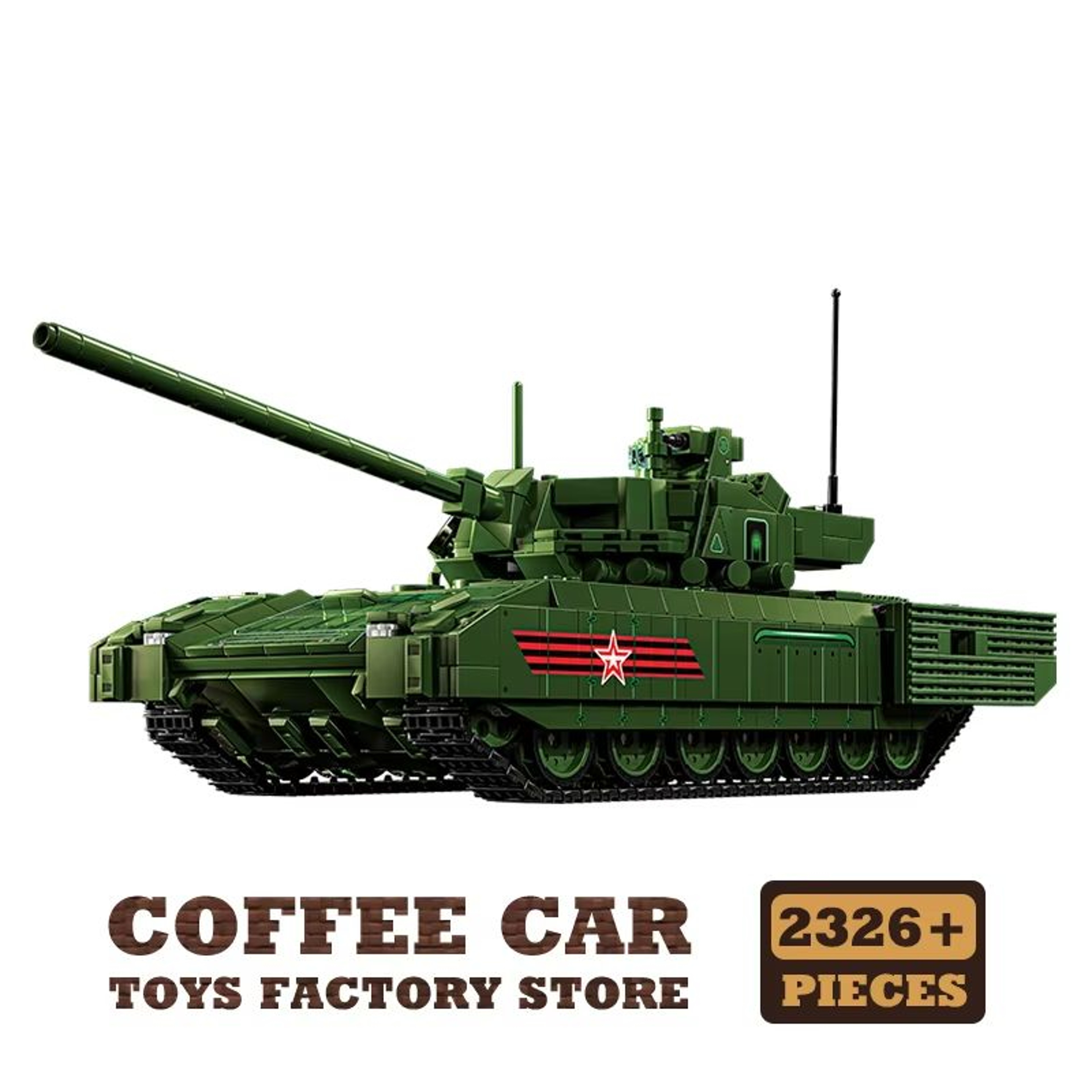 T14 Main Battle Tank Building Blocks Set Military Model Toy 7