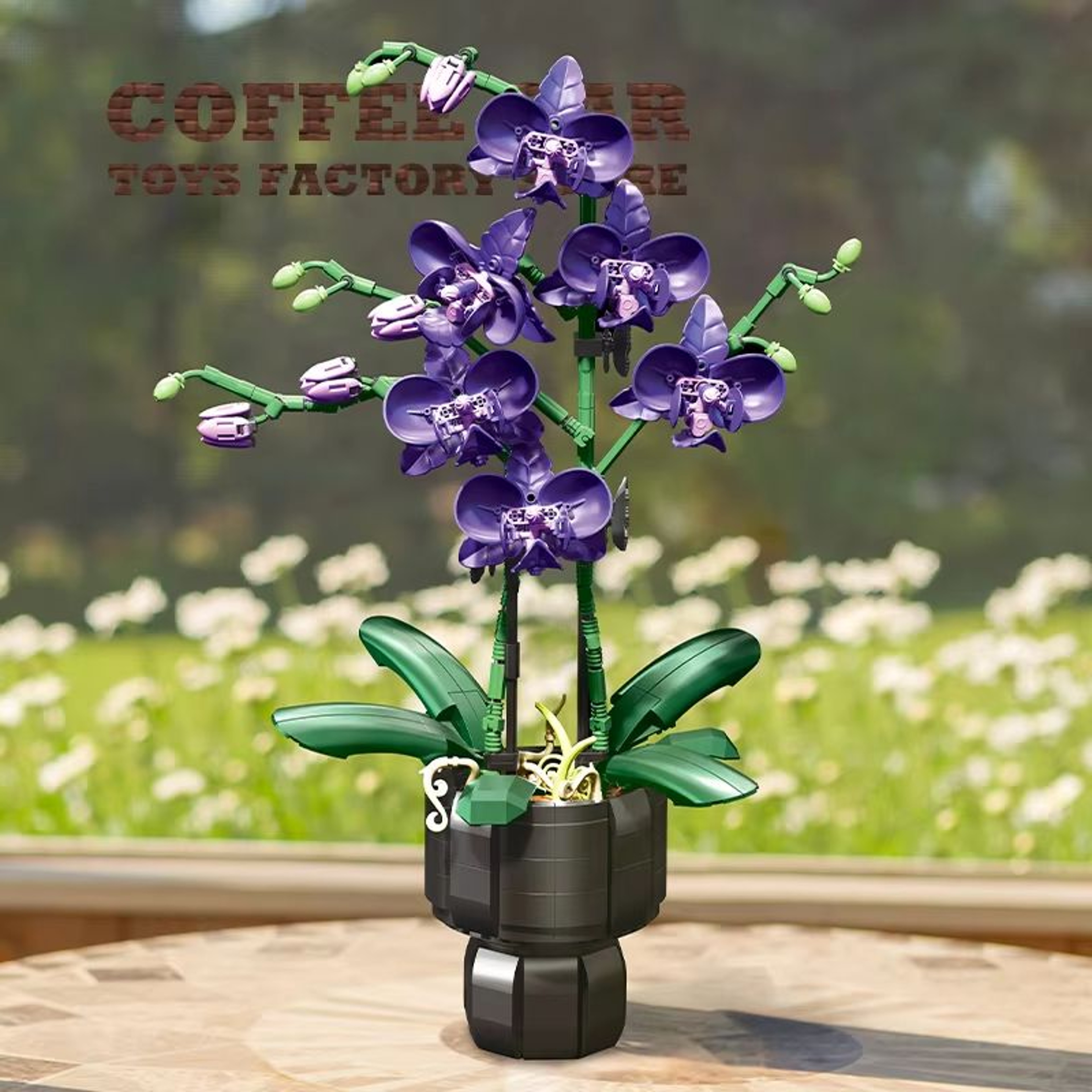 Creative Bonsai Building Blocks Bouquet 3D Model DIY Flower Kit 3