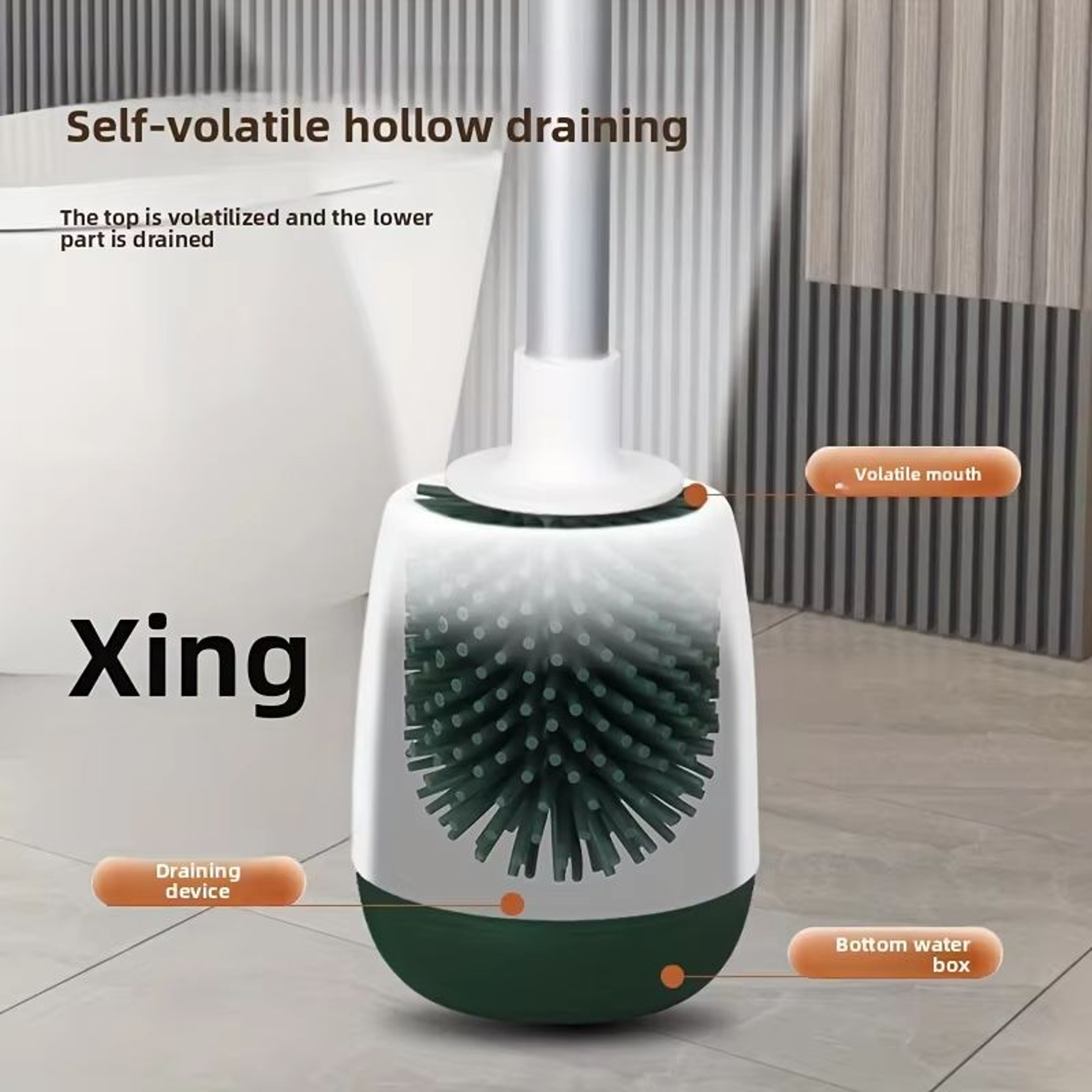 MultiFunctional Ventilated Toilet Brush Set  WallMounted  FloorStanding Bathroom Cleaner 2