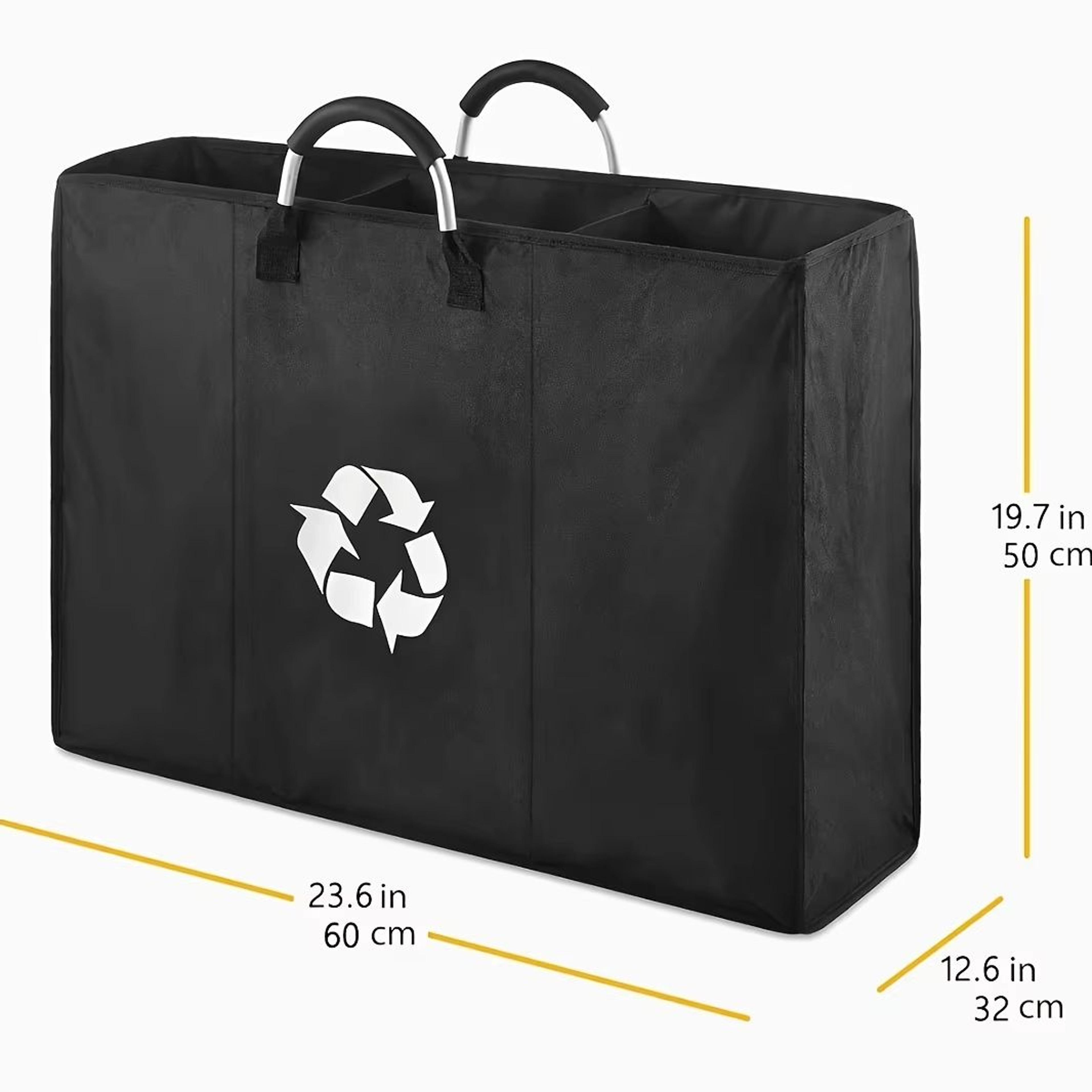 Compartment Recycling Bin Waste Sorter With Aluminum Handles  Foldable Kitchen  Home Organizer 6