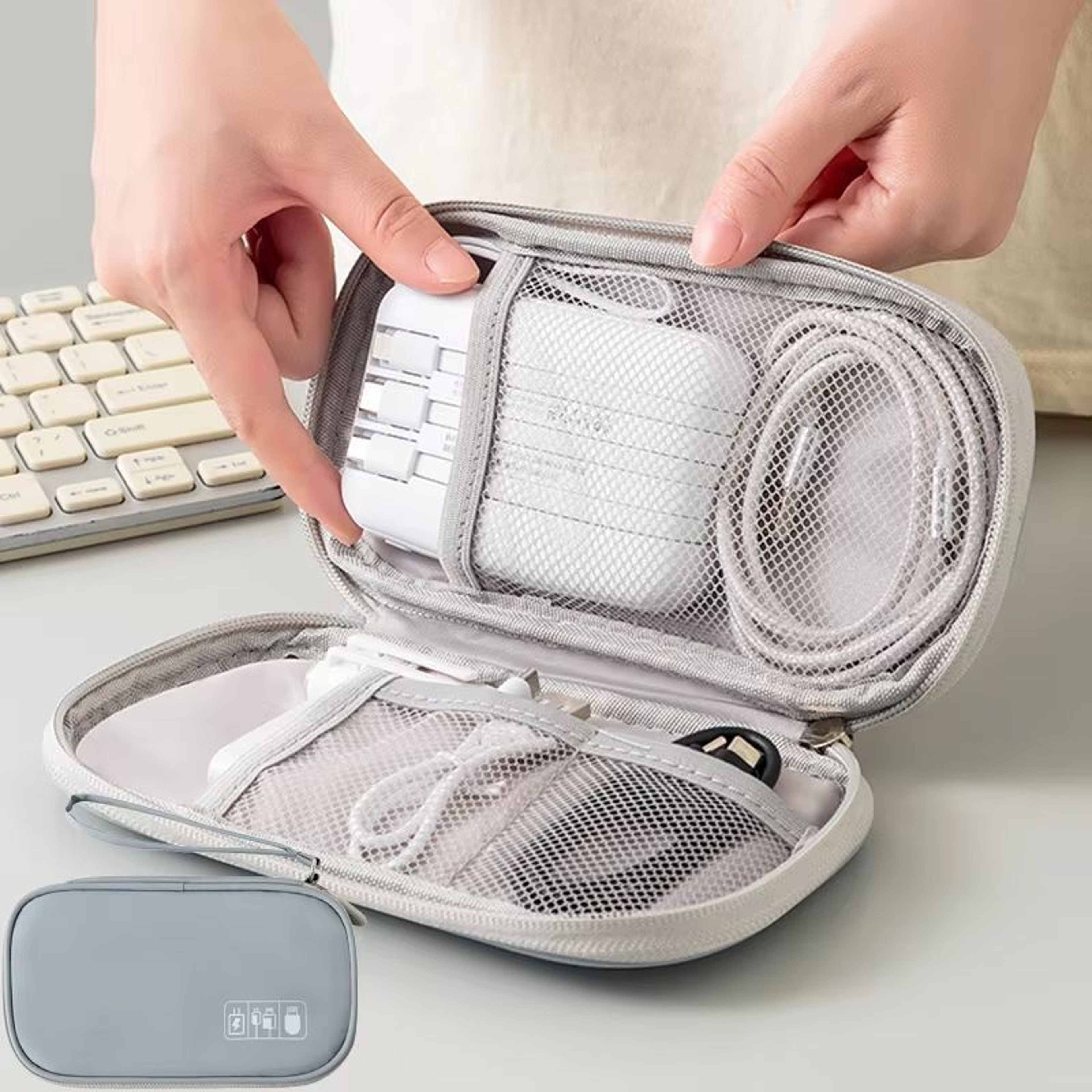 Portable Travel Accessories Organizer Pouch  Small Electronics Storage Bag 0
