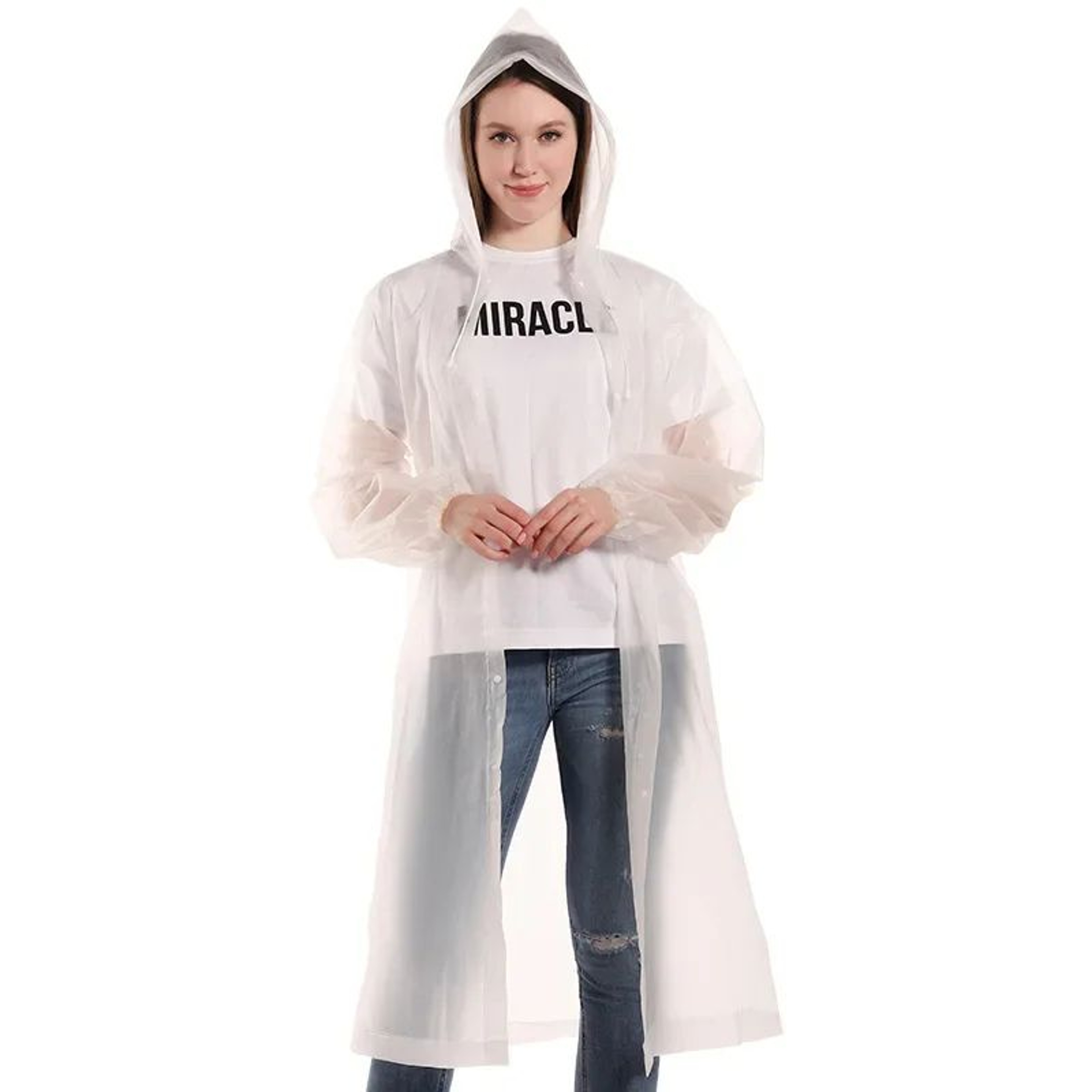 Unisex EVA Waterproof Raincoat Thickened Outdoor Rainwear 5709x2677in 5