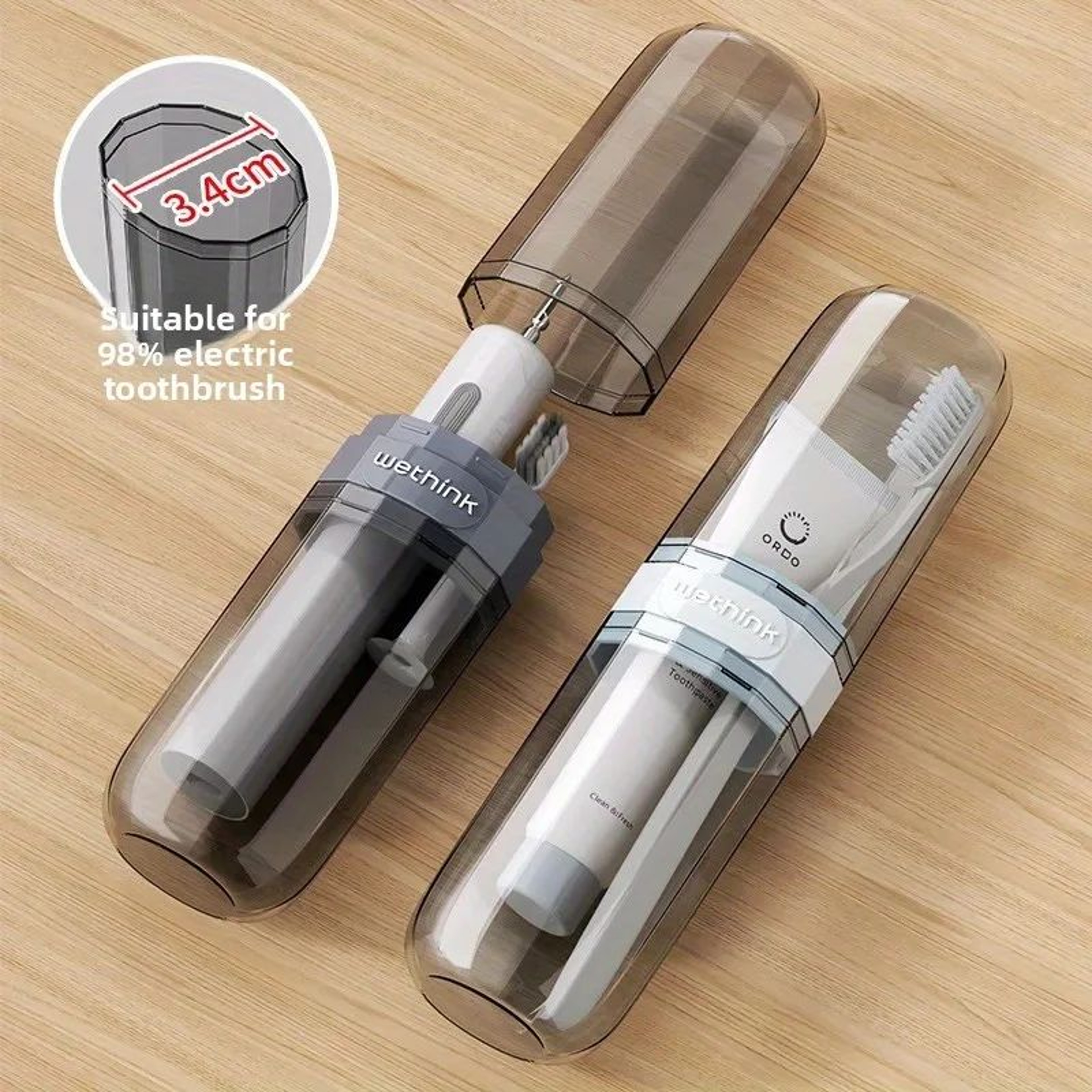 Transparent Portable Toothbrush Travel Case For Trips 4