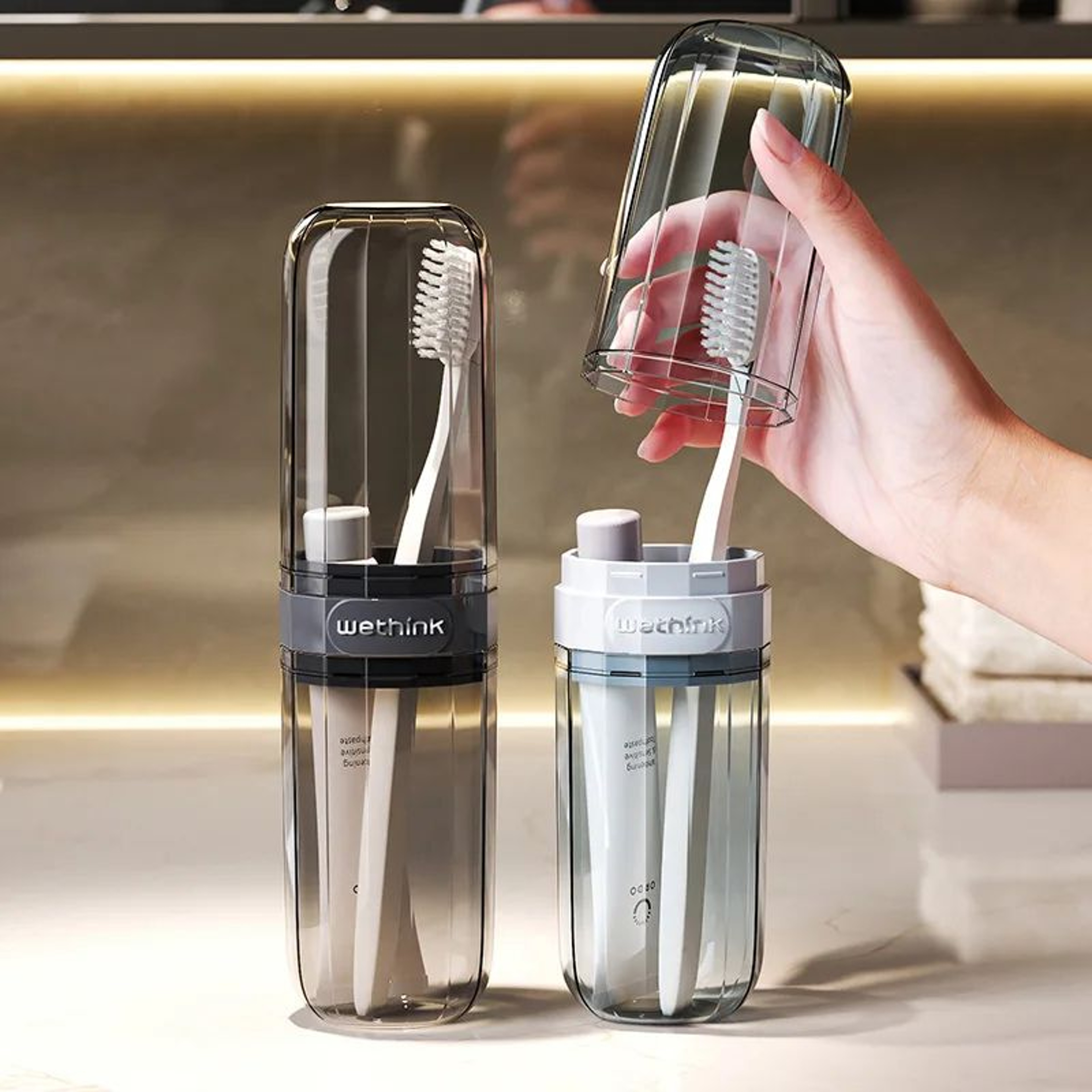 Transparent Portable Toothbrush Travel Case For Trips 5
