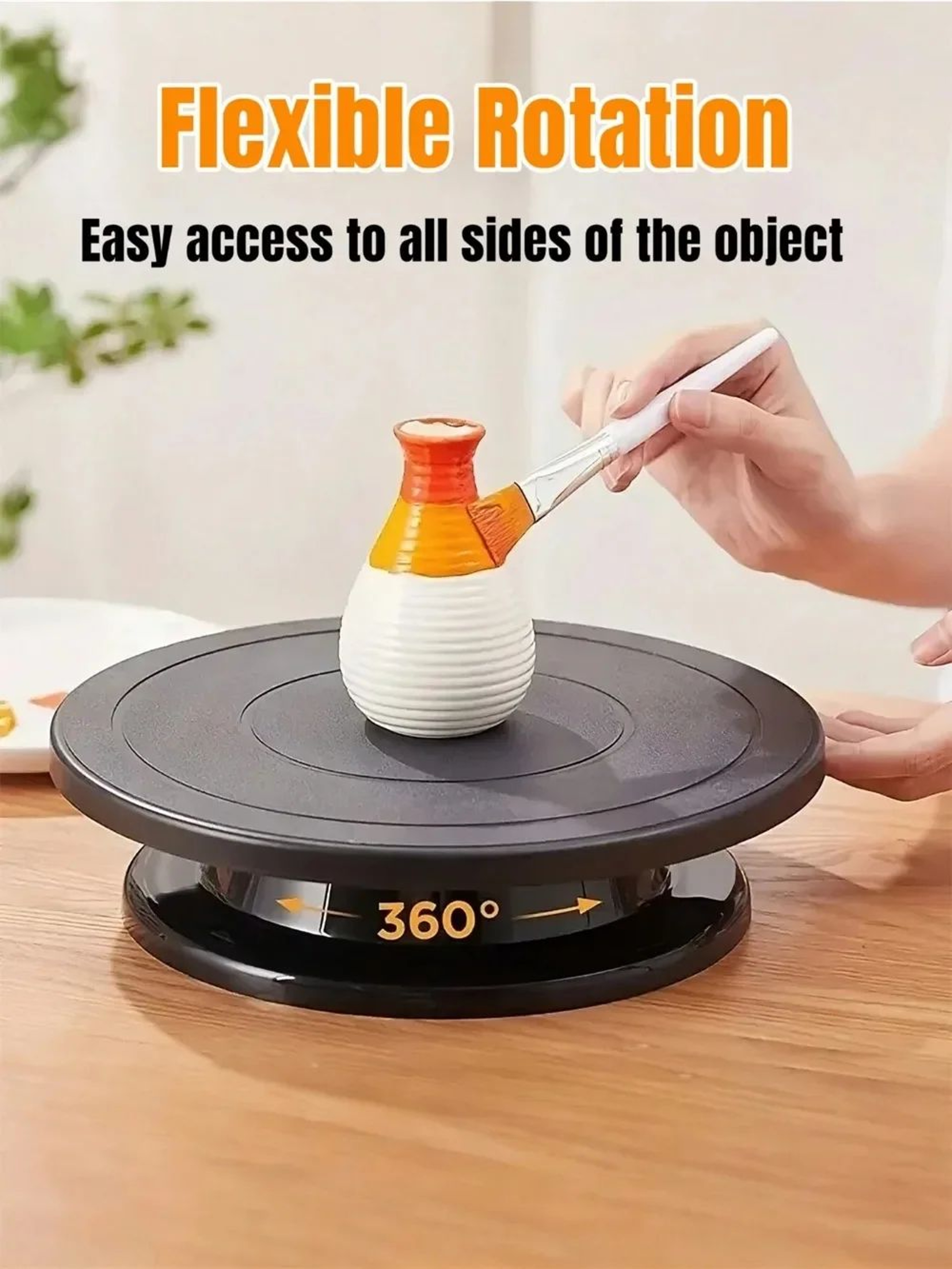 Rotating Cake Turntable With AntiSkid Base For Decorating And Crafting 0
