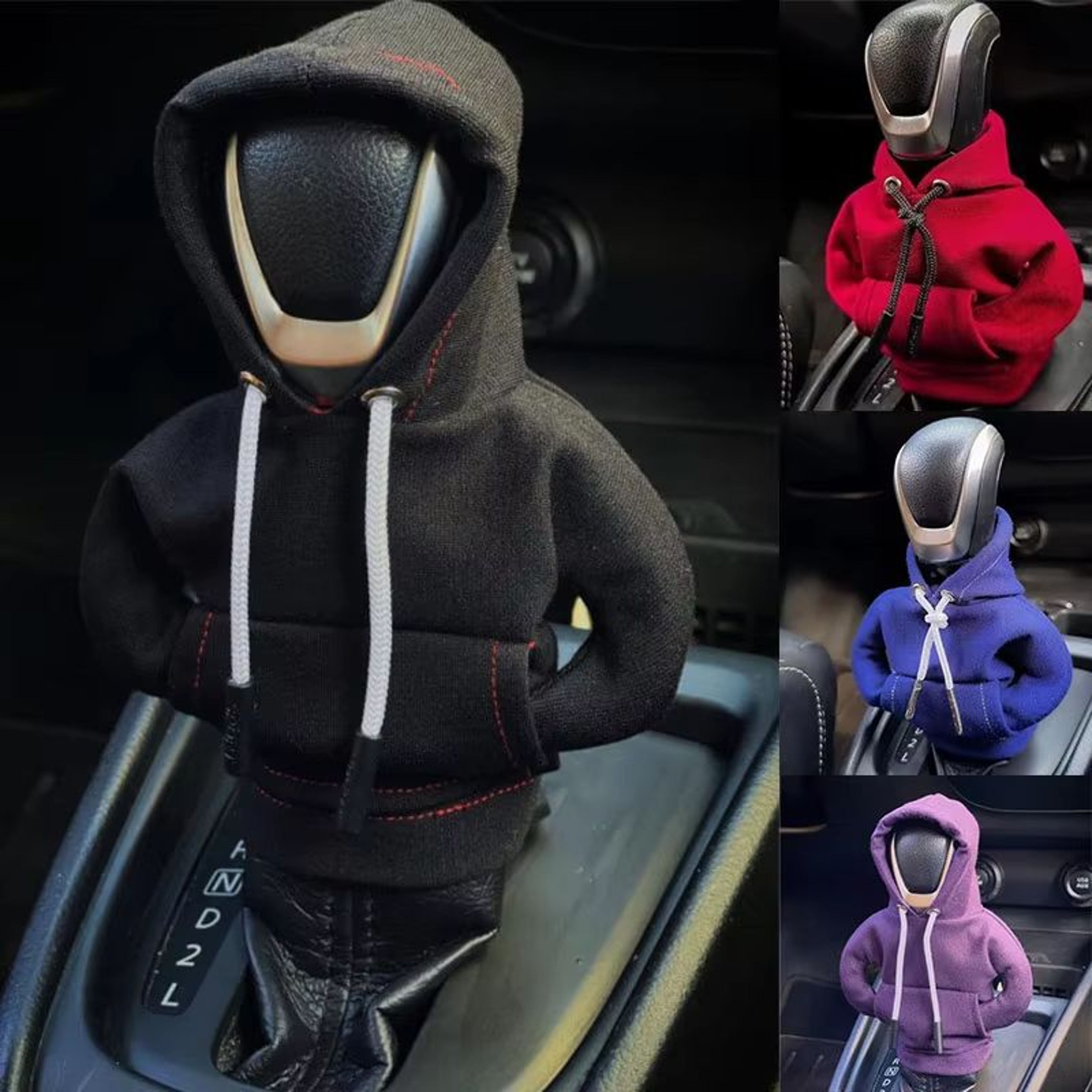 Universal Mini Hoodie Gear Shift Cover For Car Interior Decoration 0