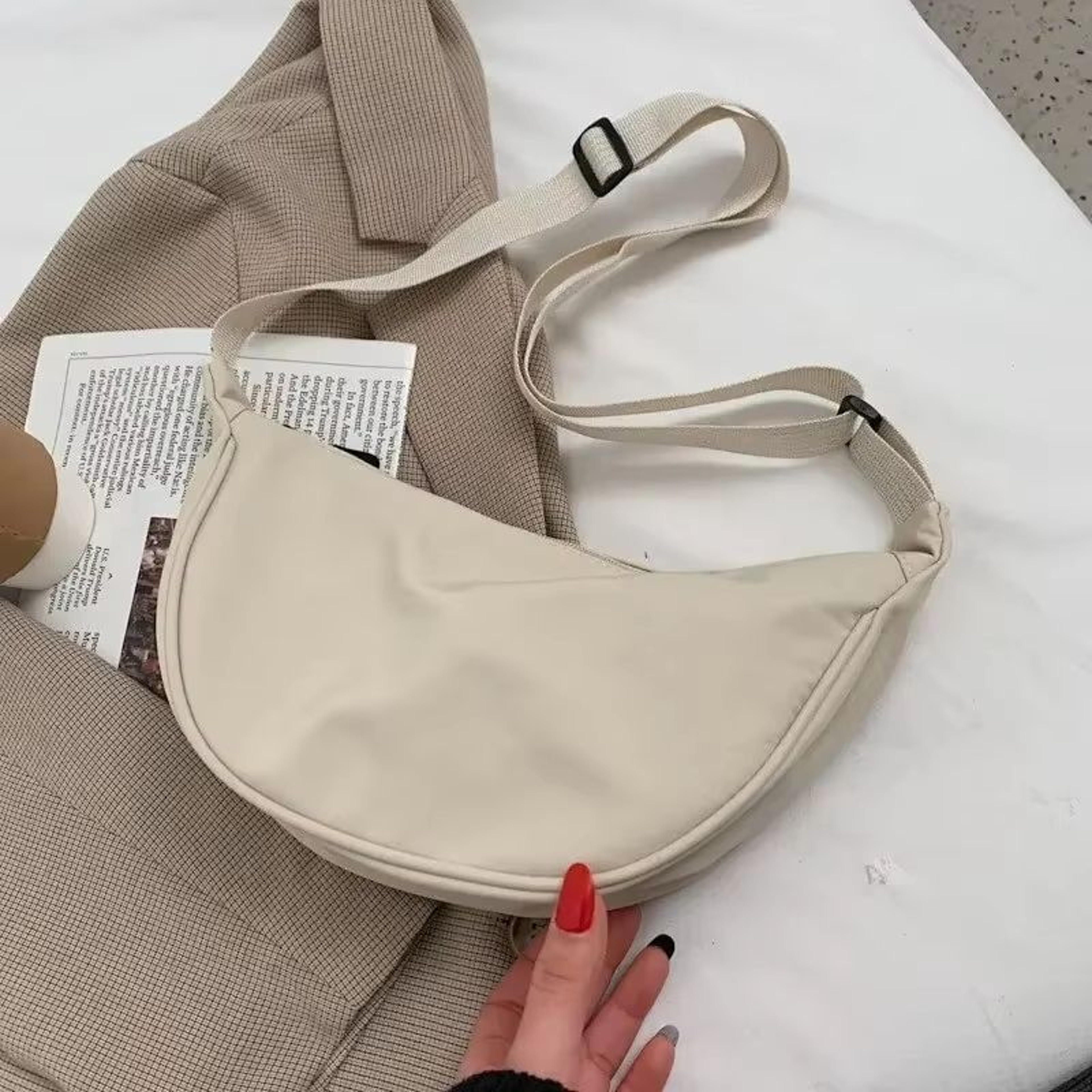 Compact PU Leather Crossbody Shoulder Bag For Women Classic Small Handbag 2