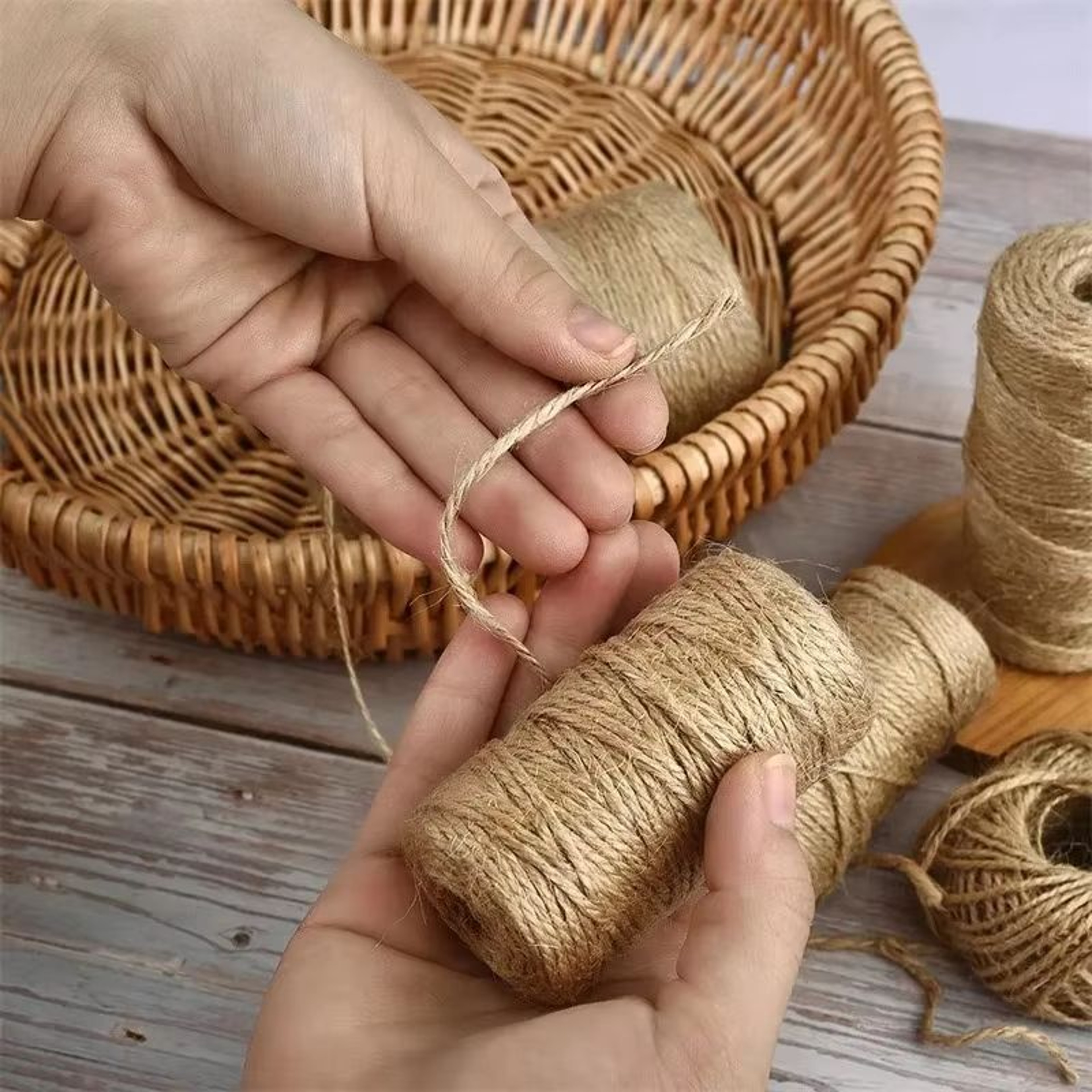 Natural Jute Twine Rope Cord For Crafts DIY Wedding And Home Decoration 1