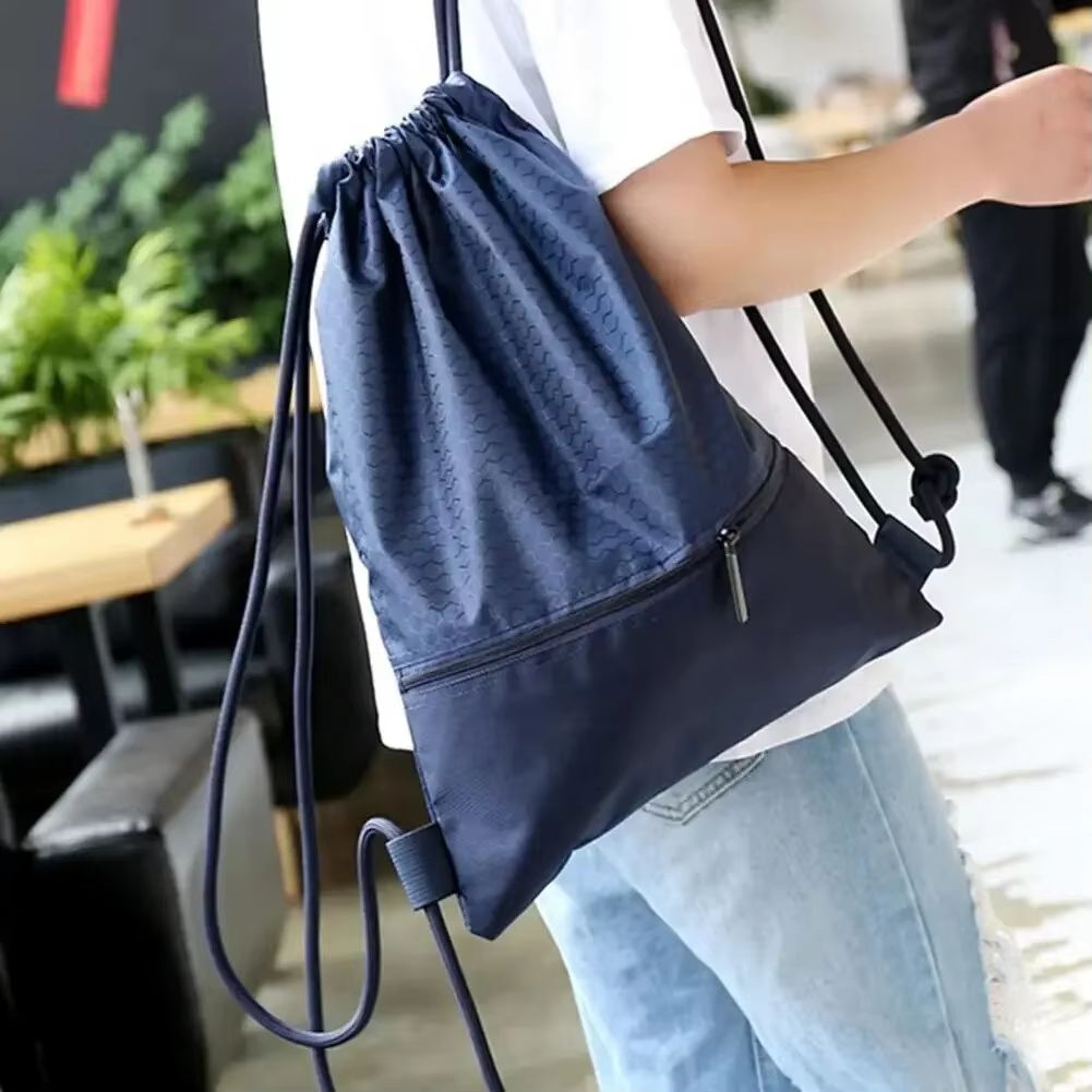 Large Capacity Drawstring Sports Backpack For Gym Basketball Yoga And Everyday Use 0