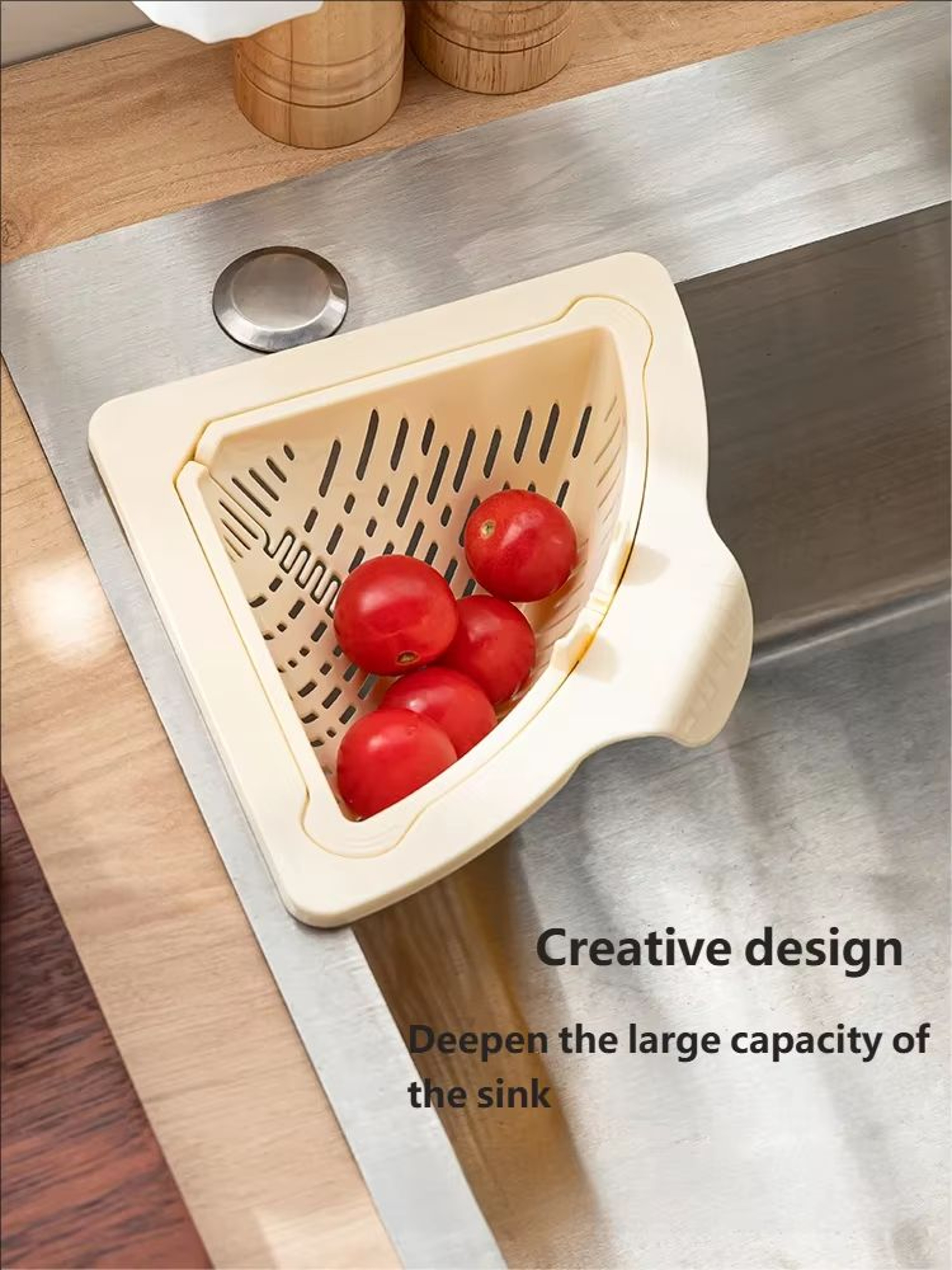 Suction Cup Corner Sink Strainer Basket For Kitchen Storage And Drain Protection 4