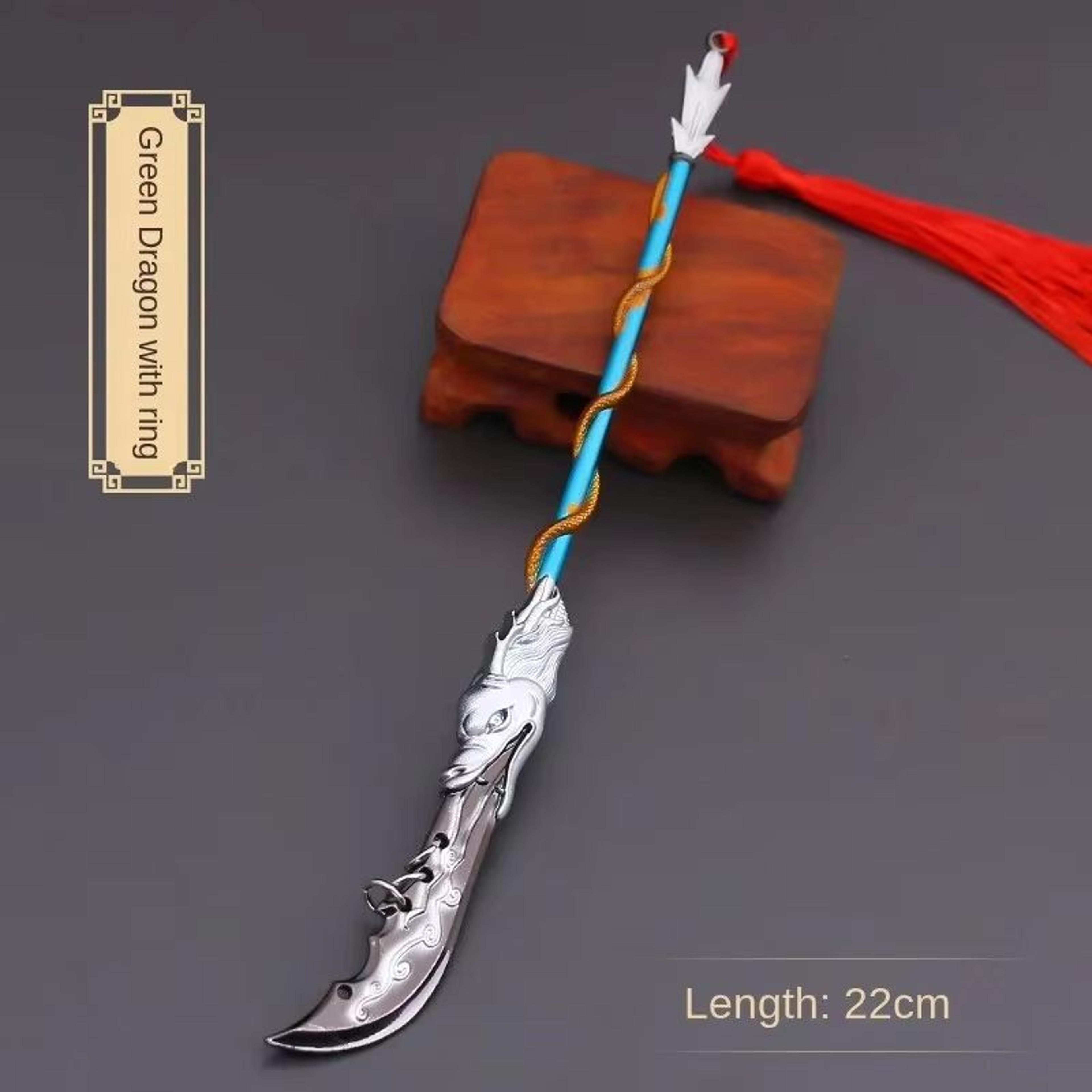 Tiger Head Full Metal Golden Spear Replica Miniature Display Ornament 866in 4