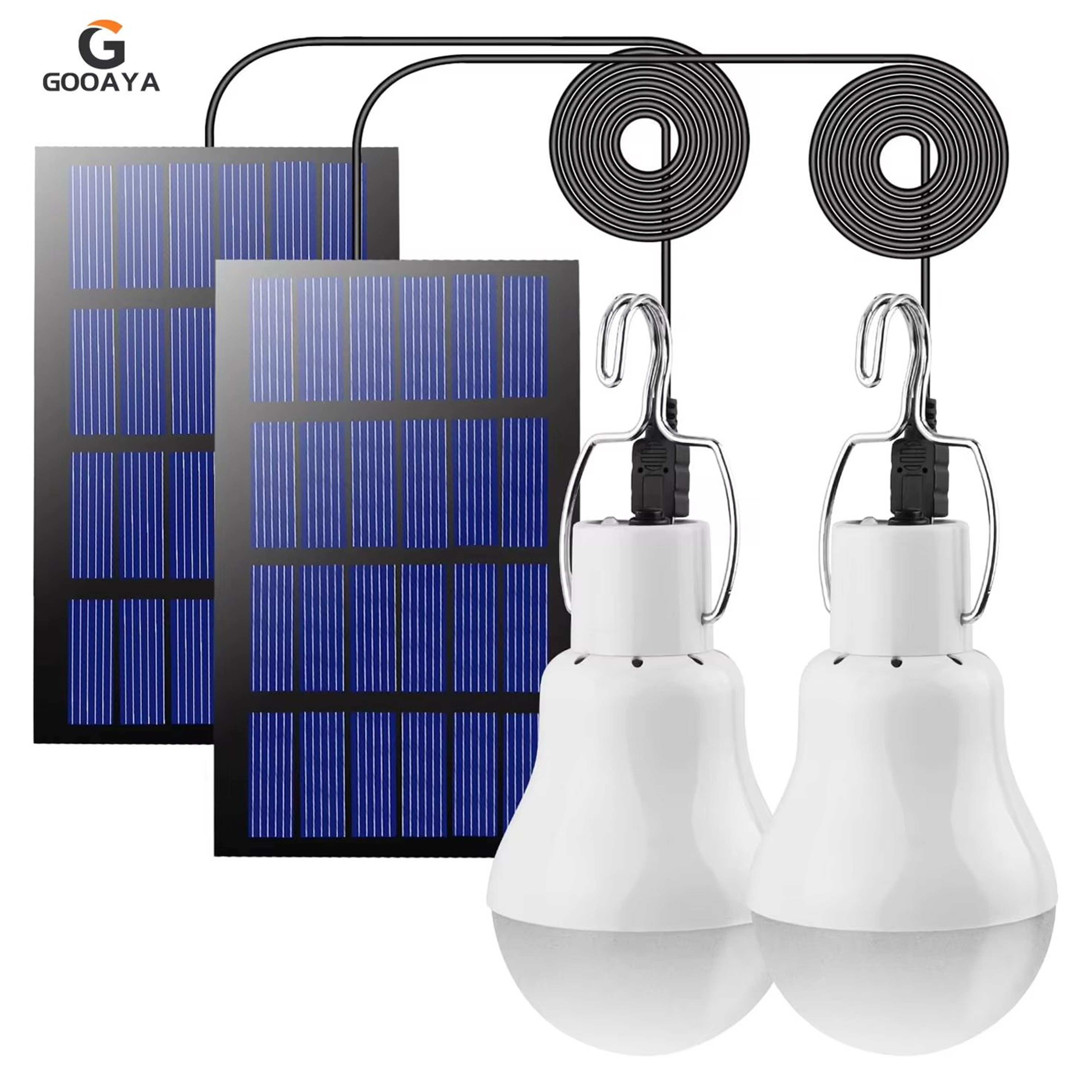 Solar Rechargeable Light Bulb With USB 5V Charging And Hanging Hook 6