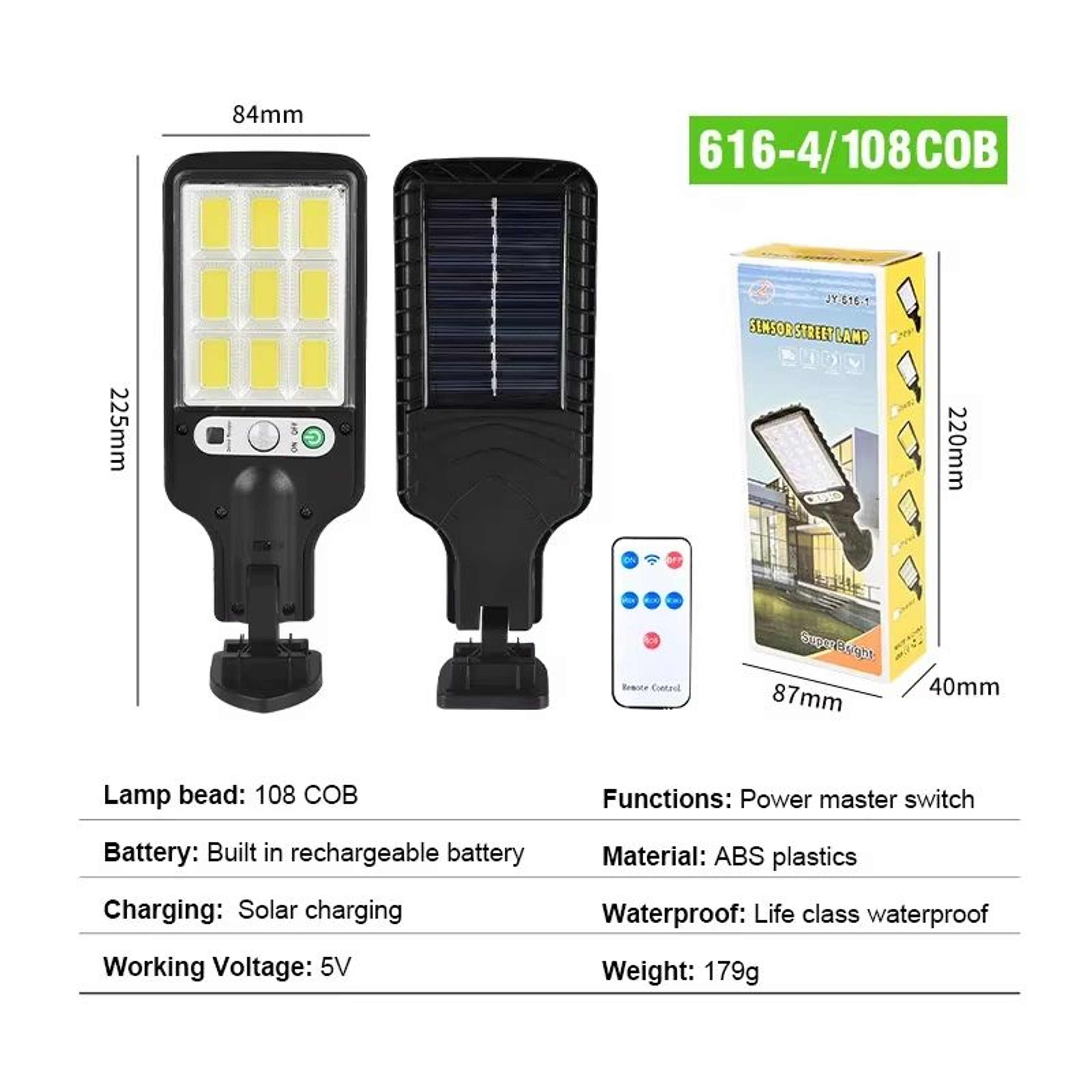 Outdoor Solar Motion Sensor LED Wall Light For Pathway Fence Garden 6
