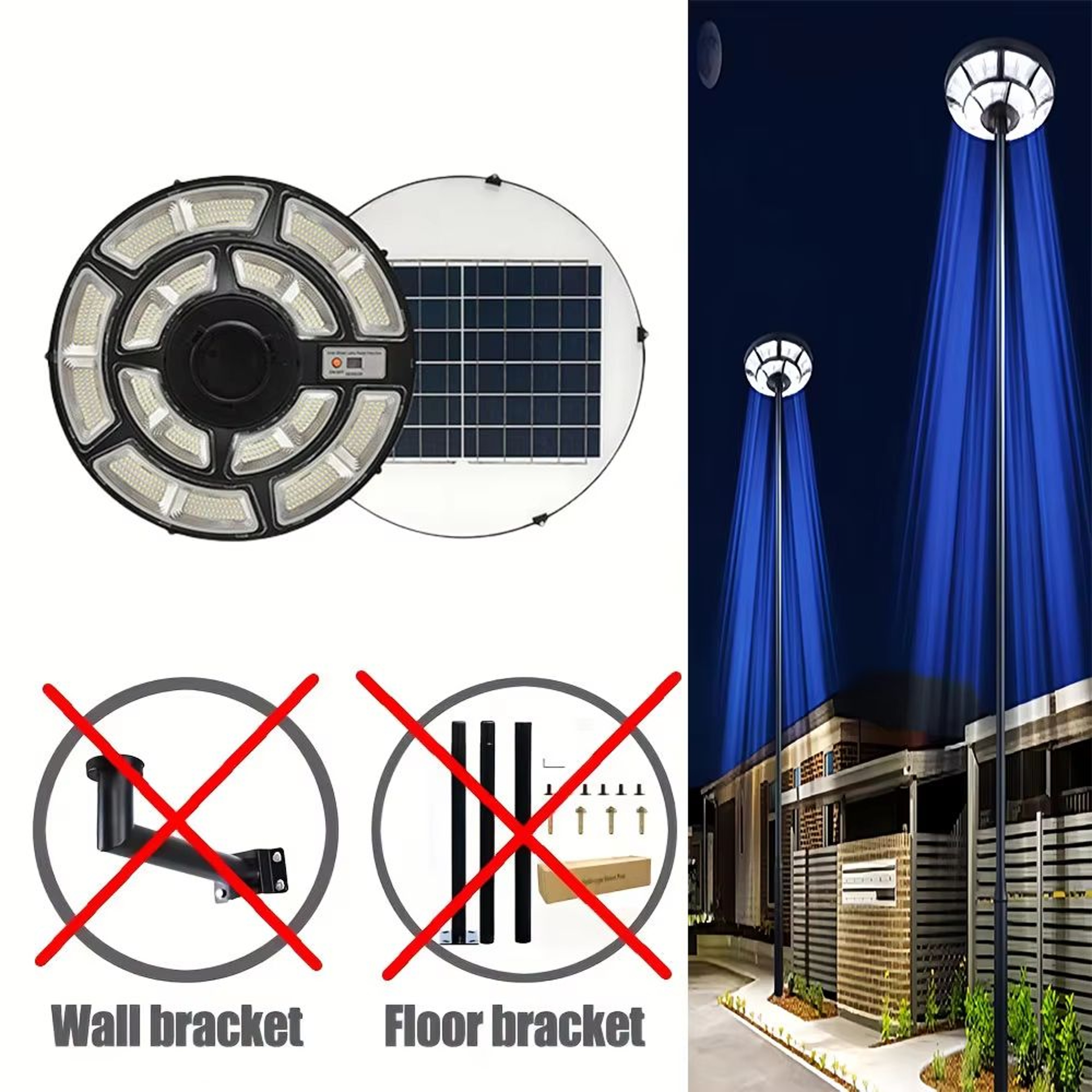 Solar UFO Outdoor Motion Sensor Street Lamp With Remote Waterproof LED Garden Light 11
