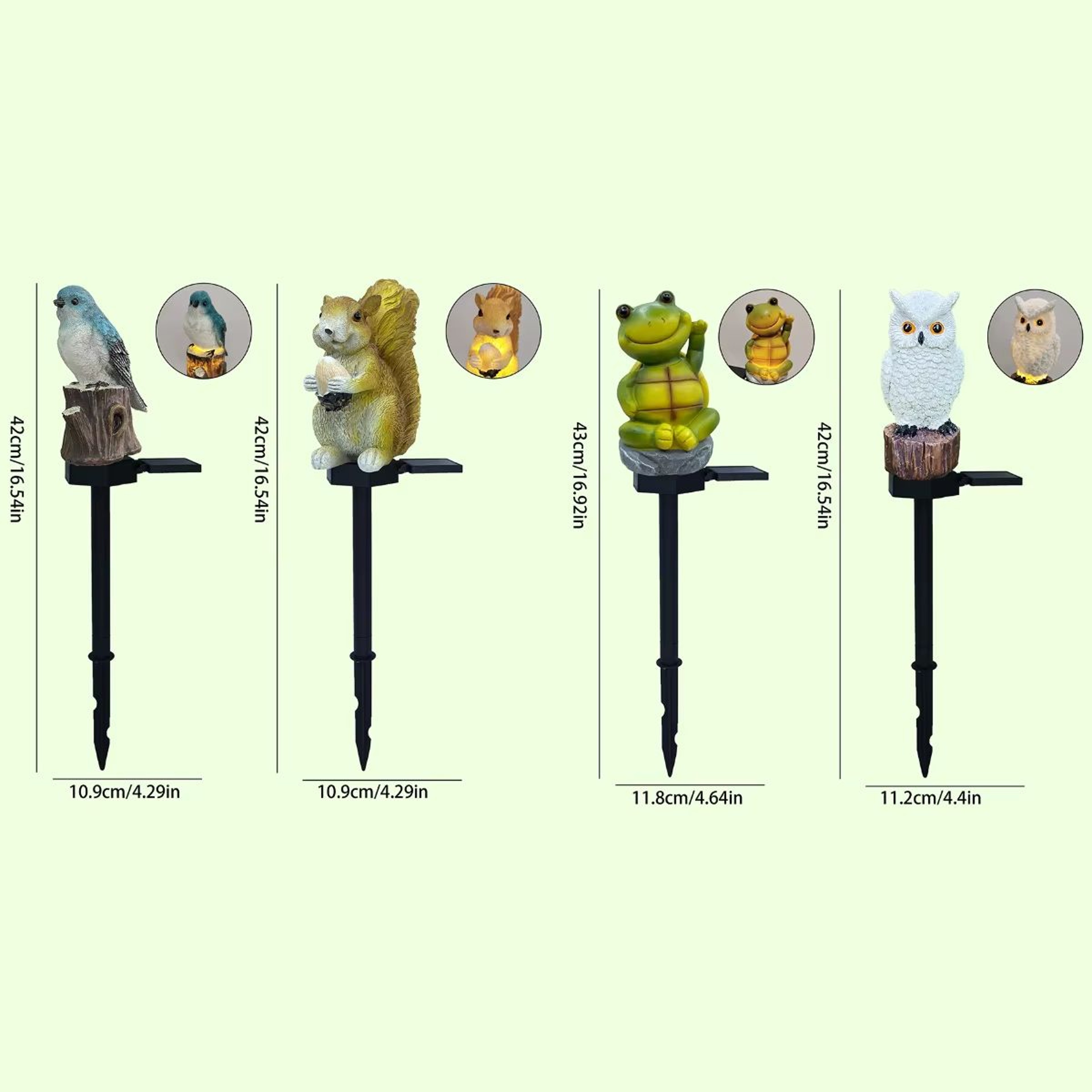 Solar Decorative Animal Garden Lights Waterproof Outdoor Figurine Lawn Lights 5