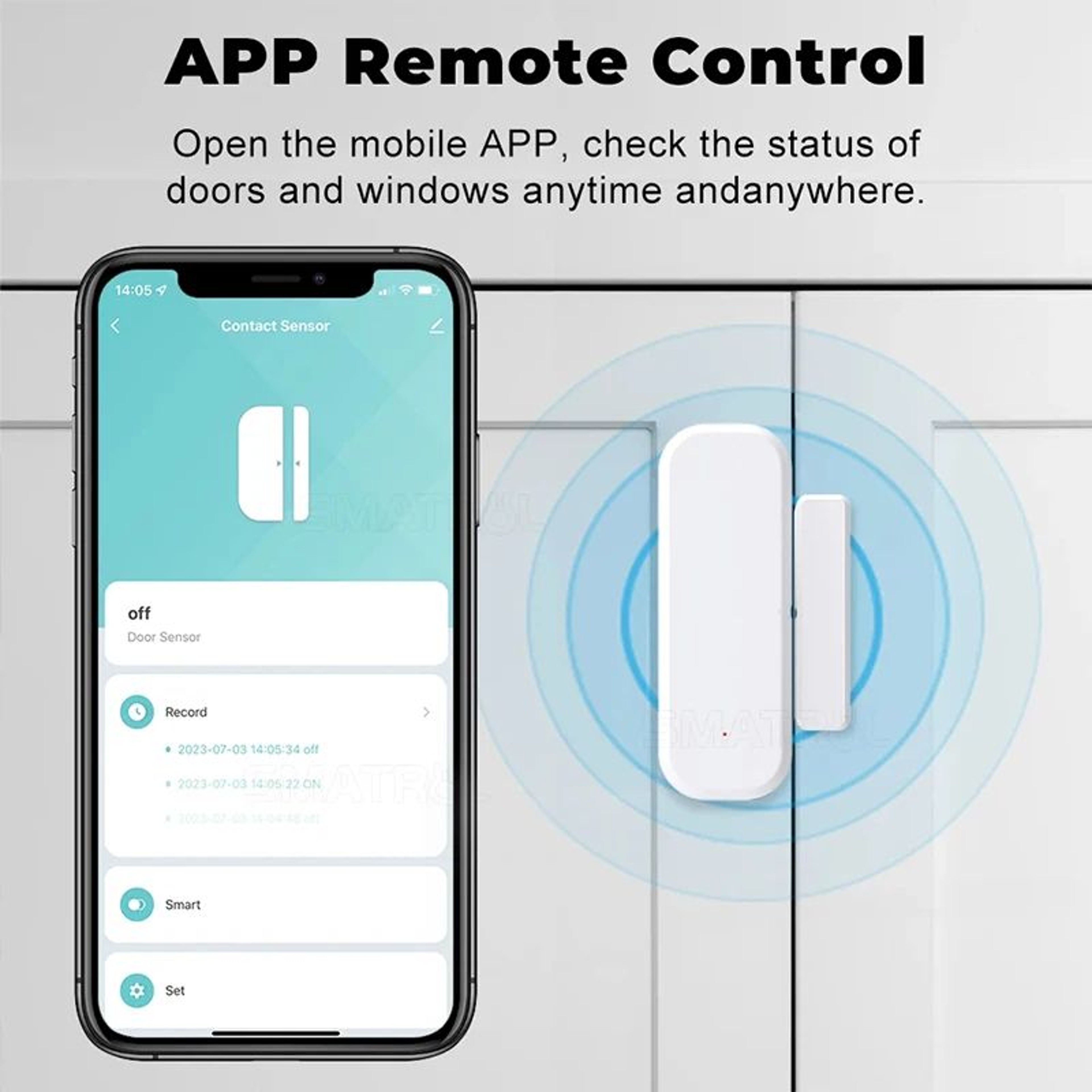 Tuya Smart WiFi Door And Window Sensor With App Alerts And Voice Control 4