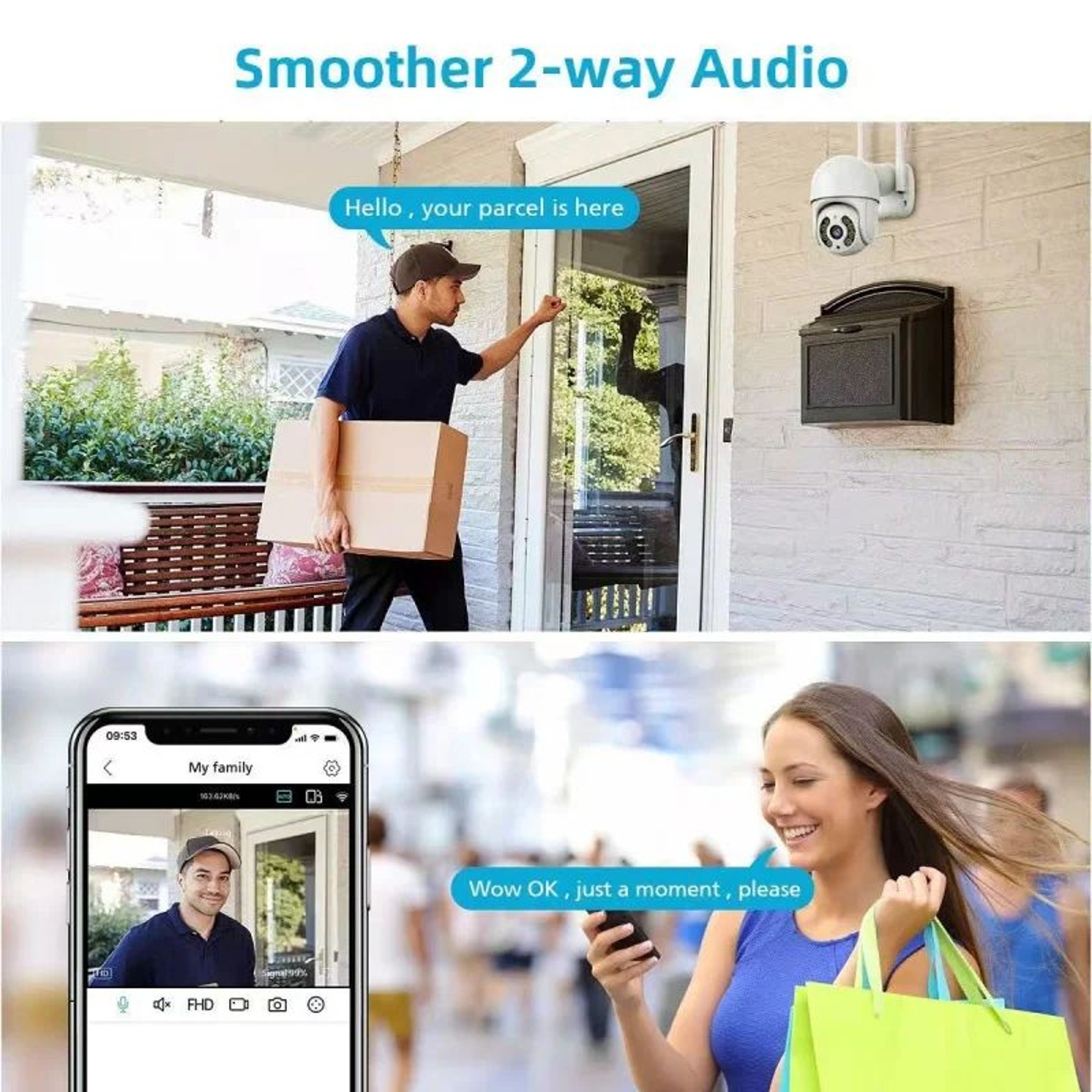 8MP 4K Outdoor WiFi PTZ Security Camera With AI Auto Tracking And Color Night Vision 1