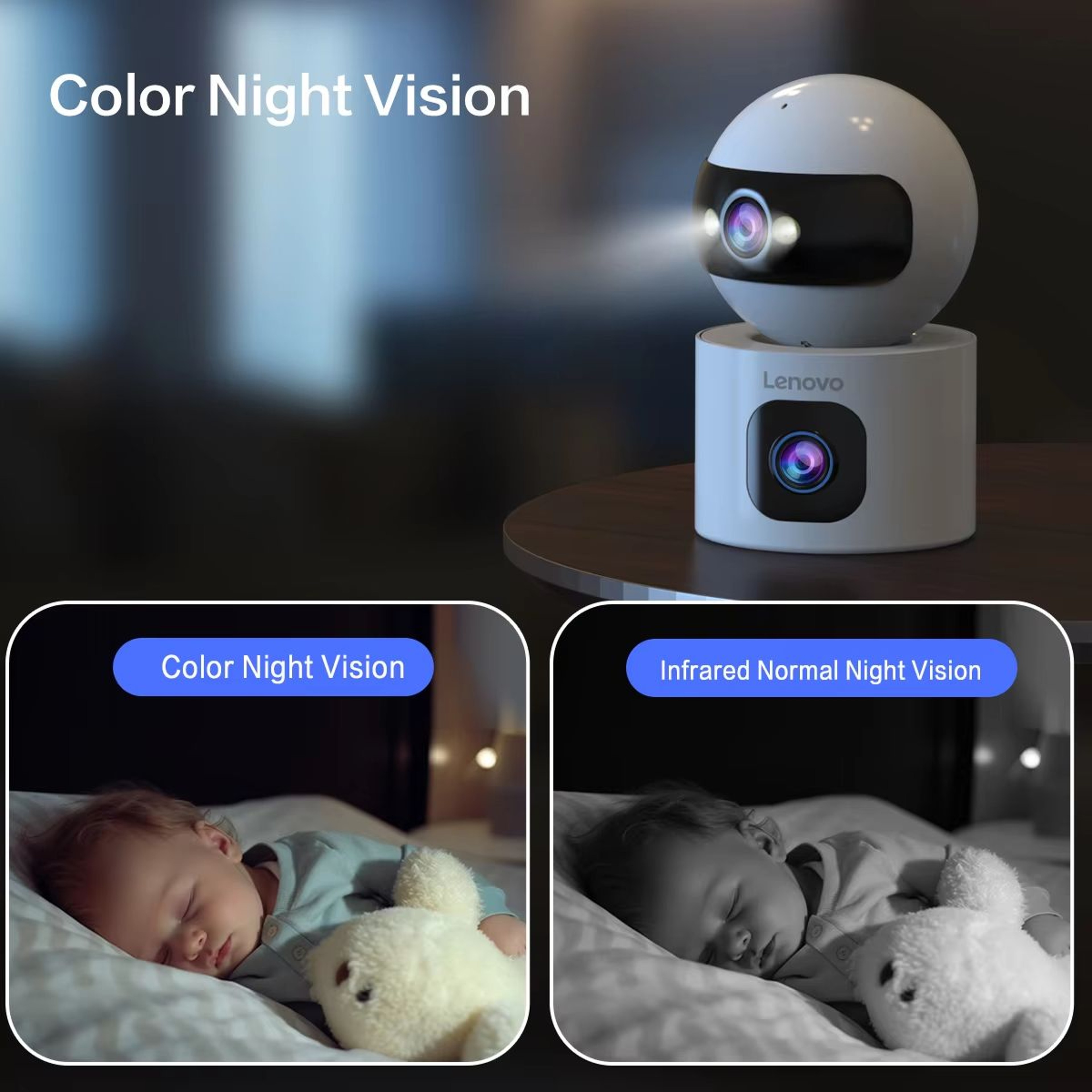 Lenovo 4K Dual Lens Outdoor WiFi PTZ Security Camera With AI Auto Tracking 4