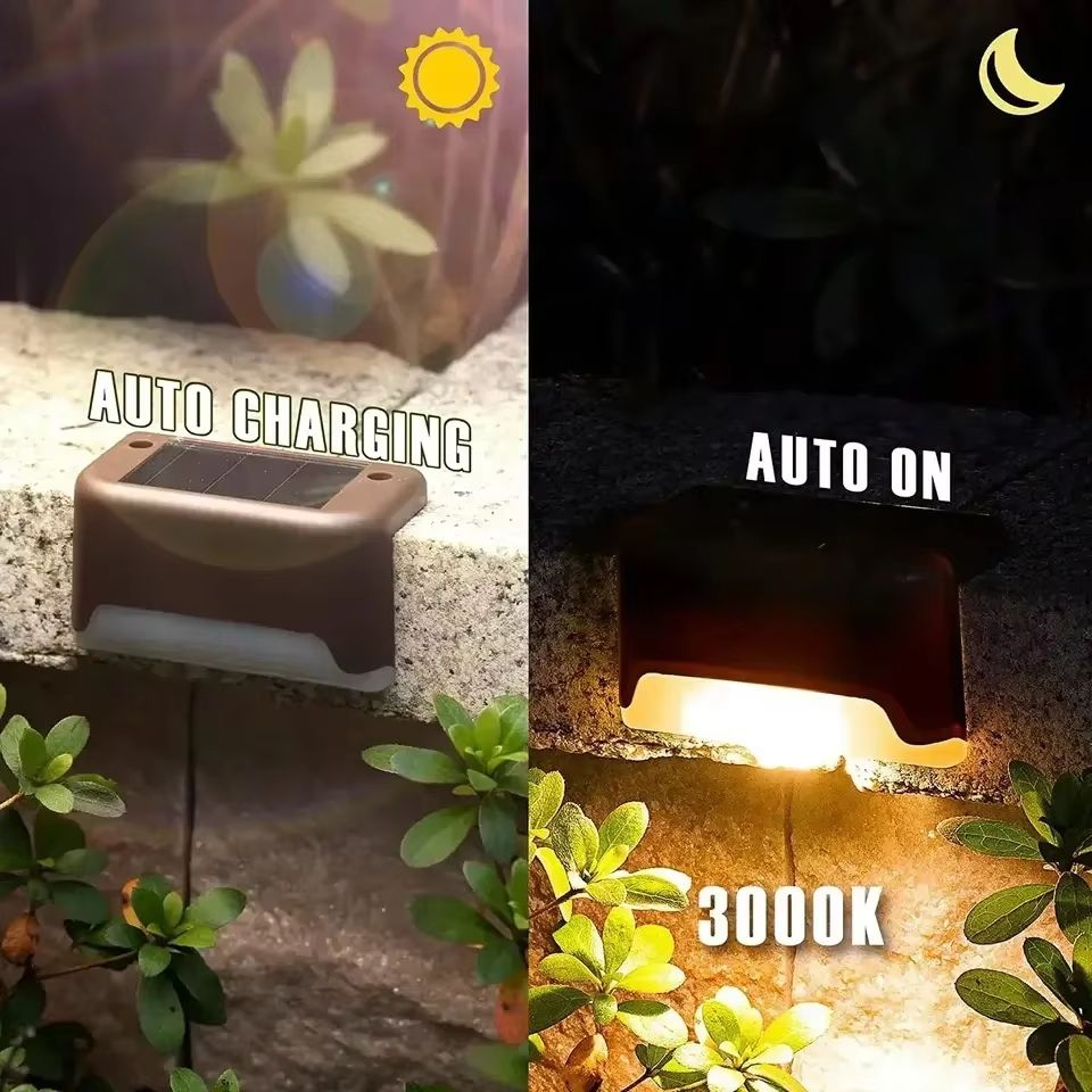 Waterproof Outdoor Solar Deck  Step Lights LED Set For Yard Patio Fence Railing Walkway 110 PCS 2