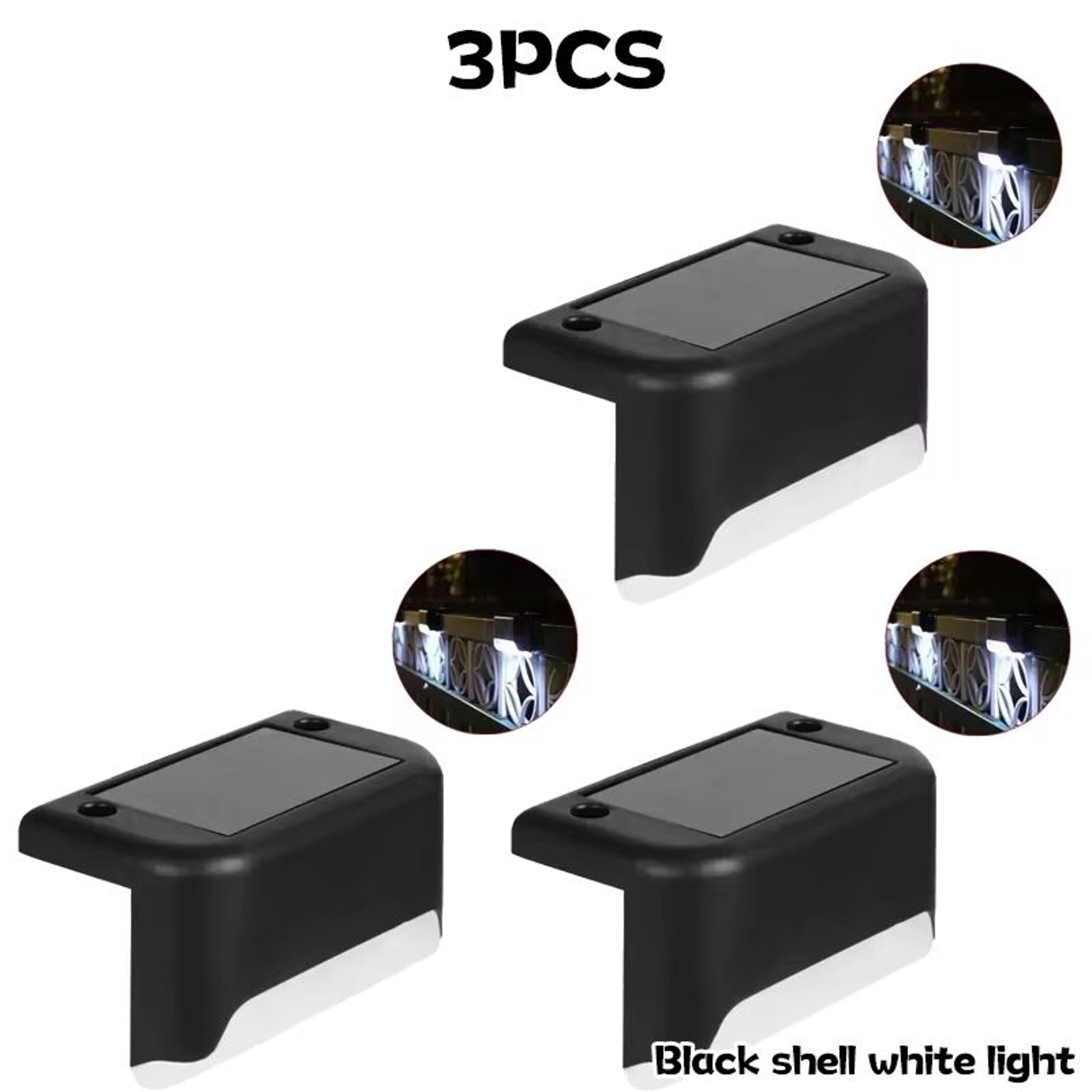 Waterproof Outdoor Solar Deck  Step Lights LED Set For Yard Patio Fence Railing Walkway 110 PCS 12