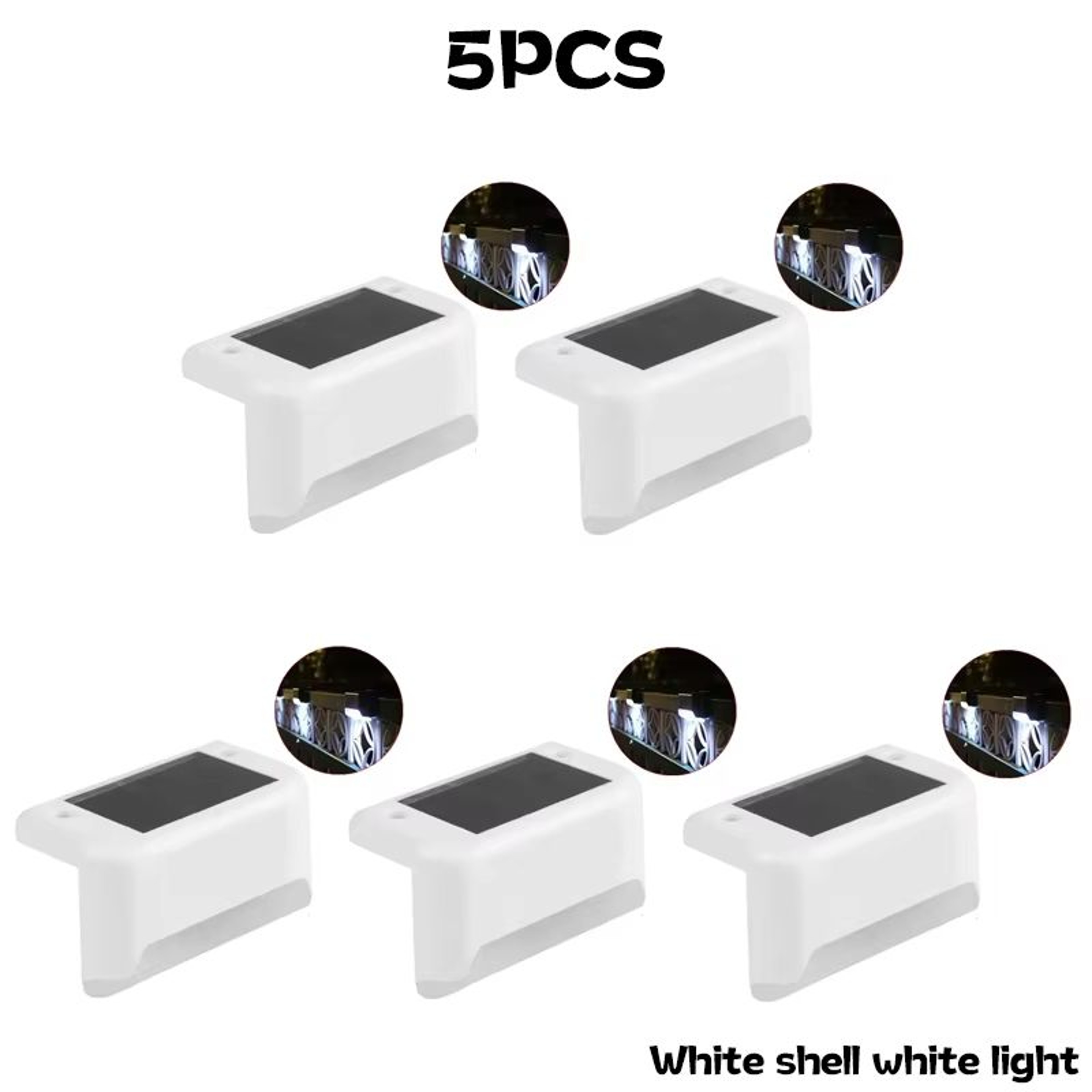 Waterproof Outdoor Solar Deck  Step Lights LED Set For Yard Patio Fence Railing Walkway 110 PCS 14